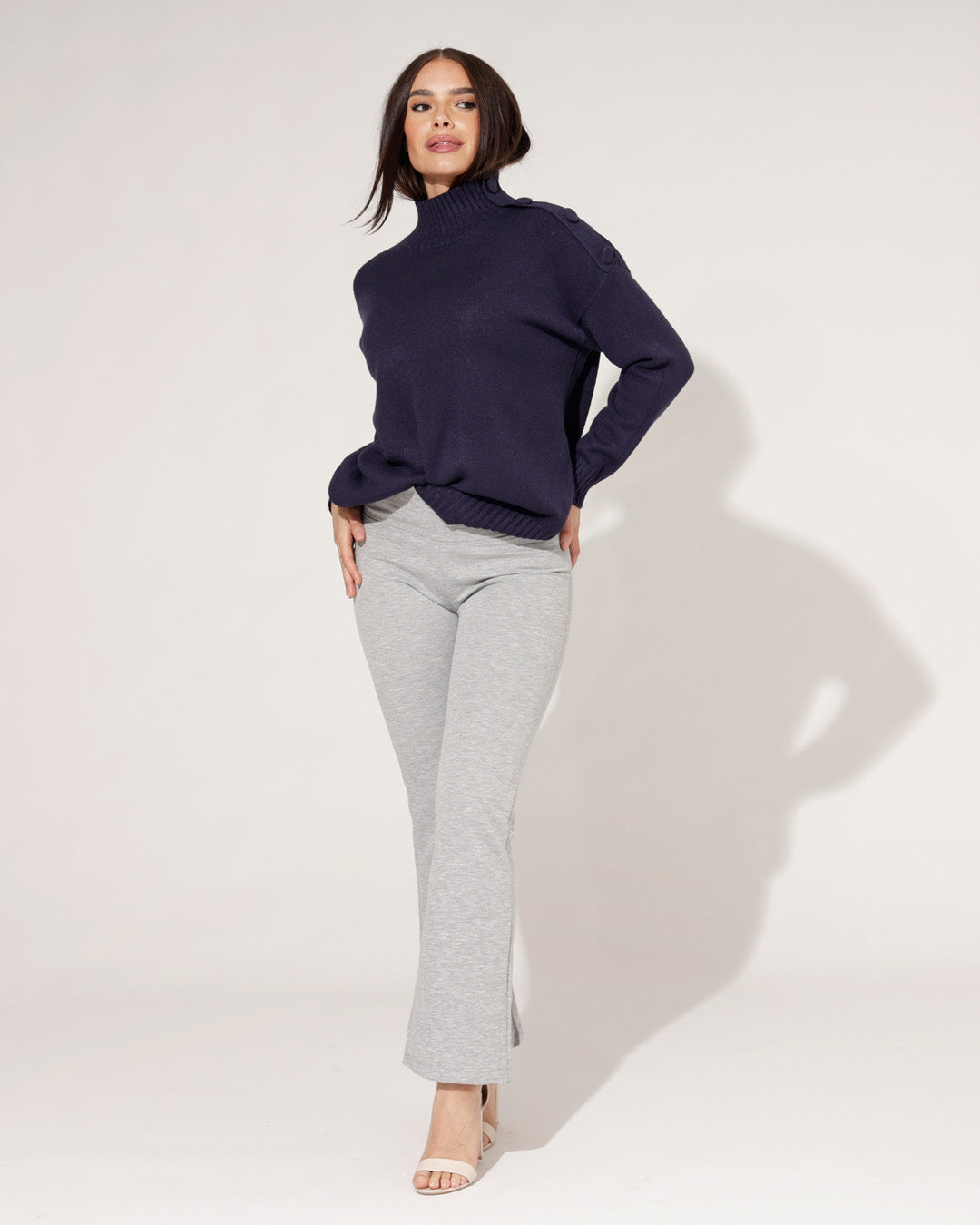 Flared broek Liza Grijs