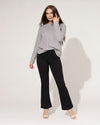 Flared broek Liza Zwart