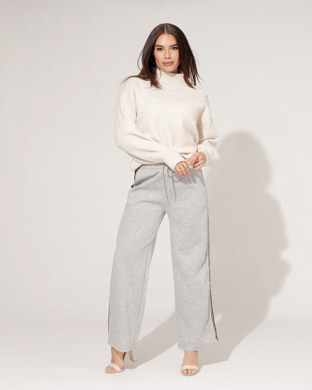 Wijde broek Bella Grijs
