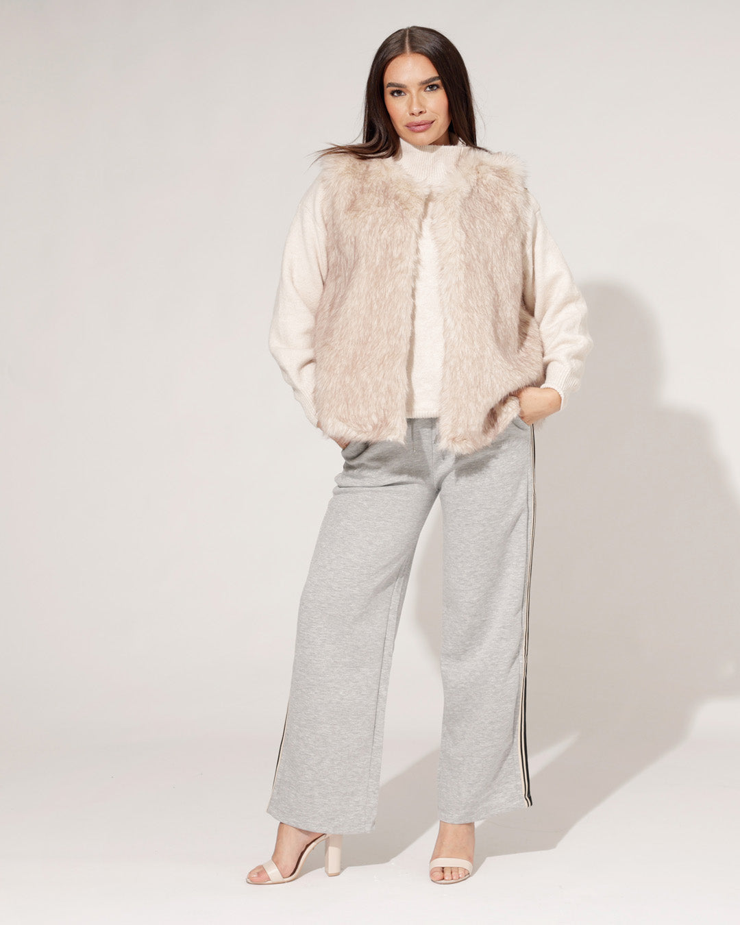 Wijde broek Bella Grijs