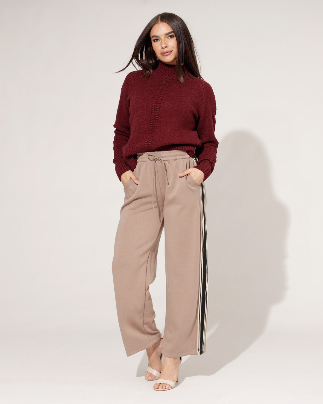 Wijde broek Bella Taupe