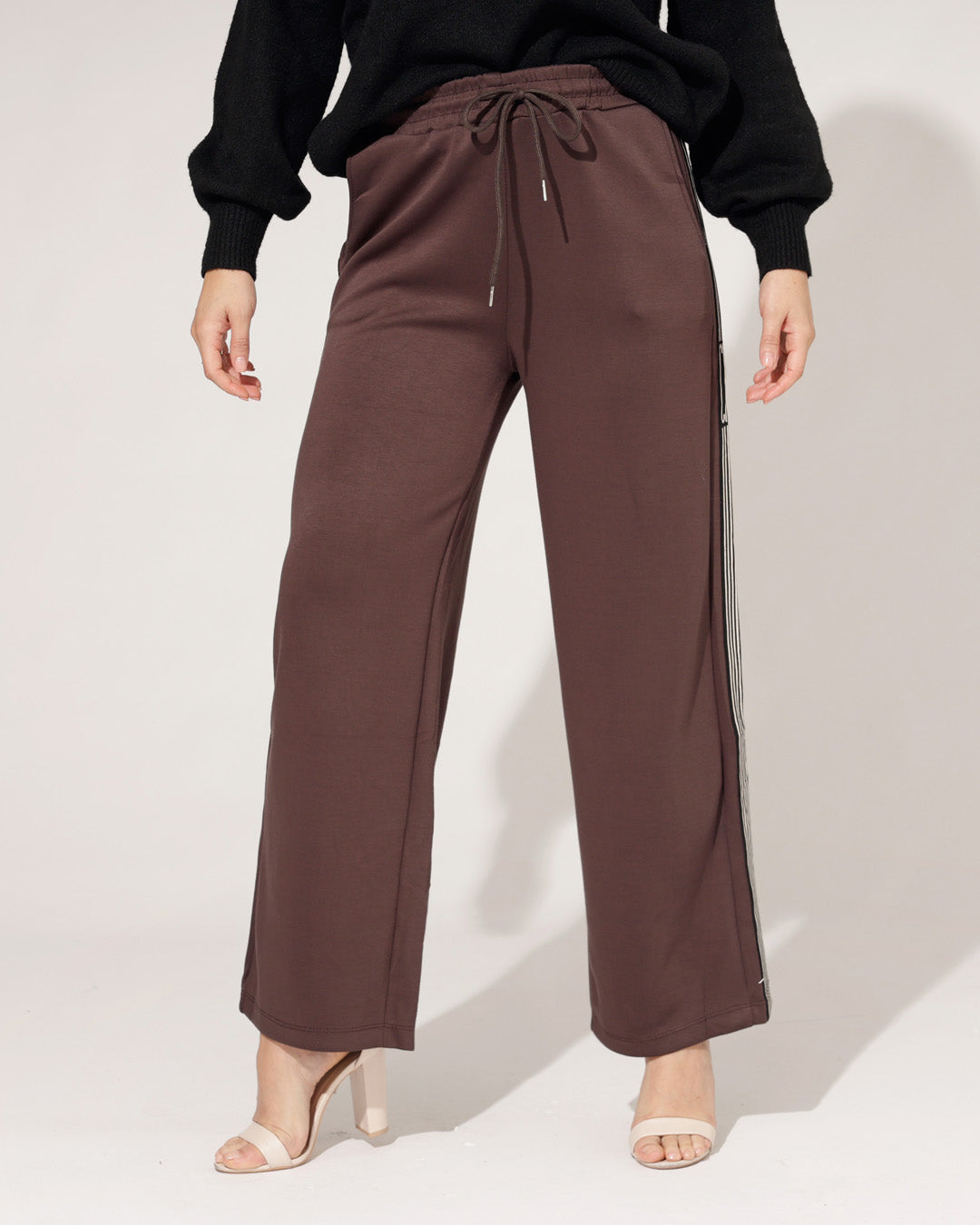 Wijde broek Mella Donkerbruin