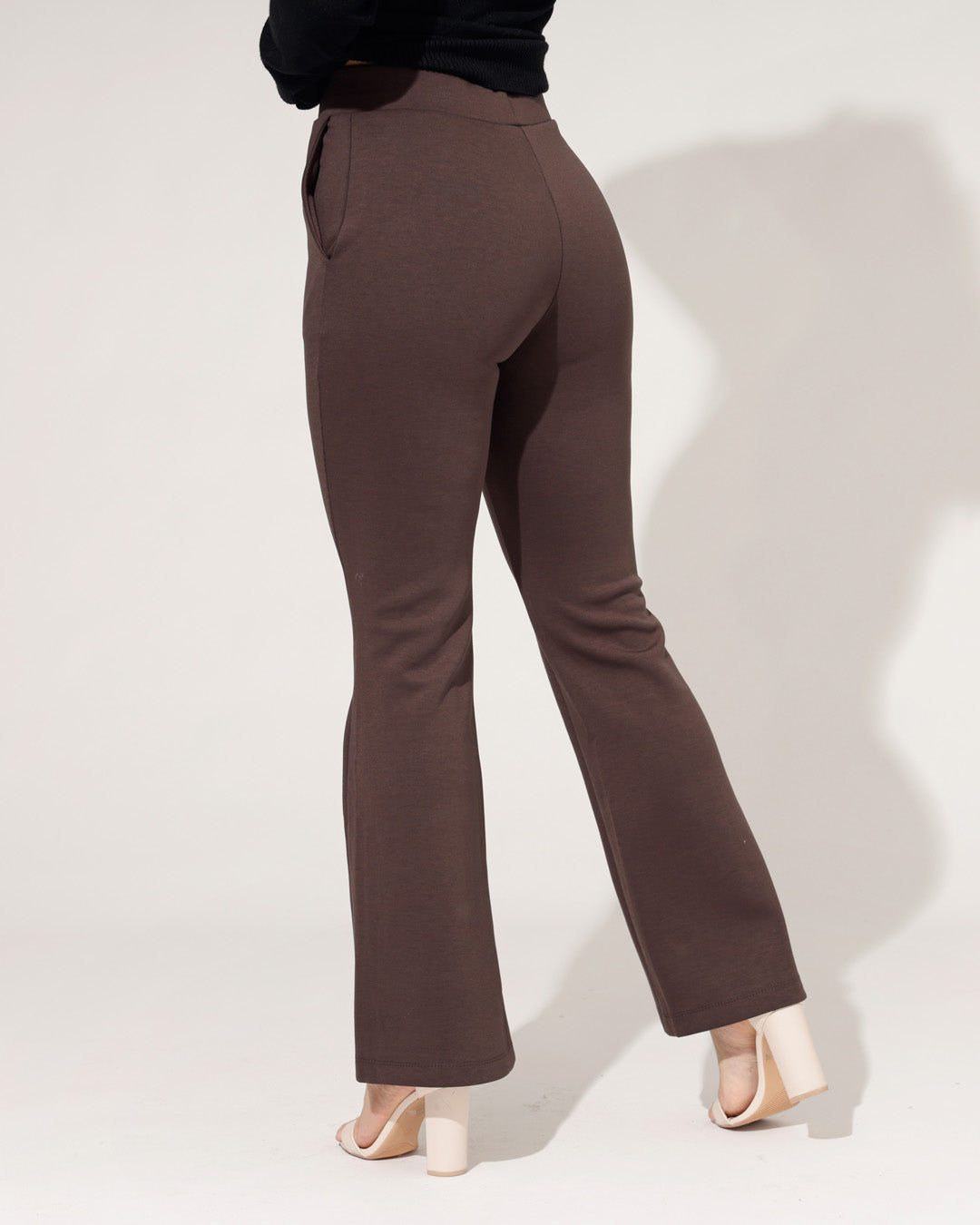 Flared broek Liza Donkerbruin