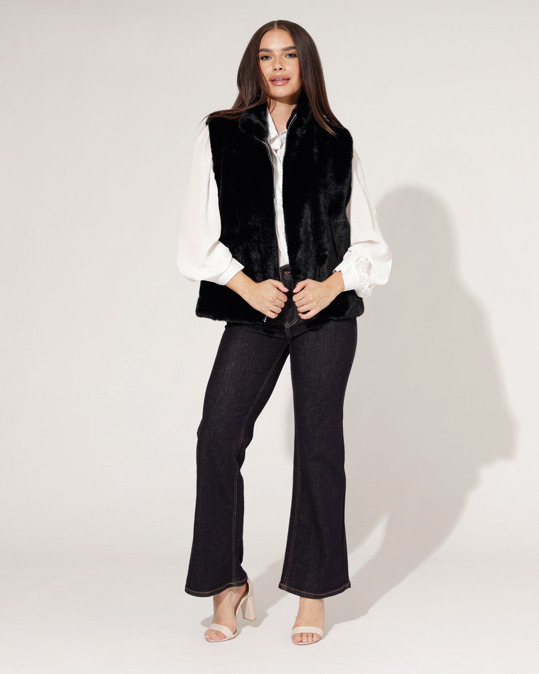 Fake fur gilet Tess Zwart