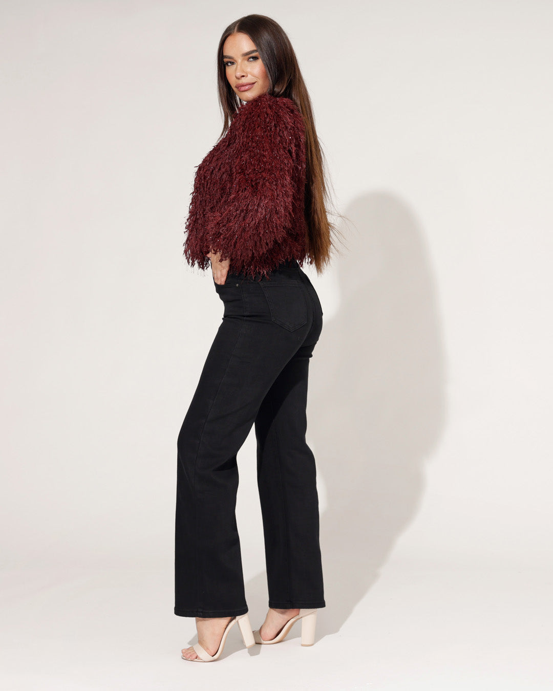 Redseventy | Wide leg jeans Kirsten-2 Zwart