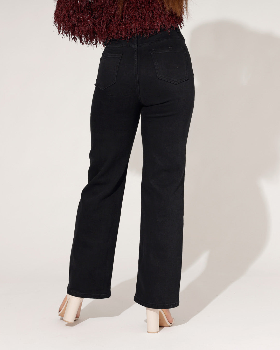 Redseventy | Wide leg jeans Kirsten-2 Zwart