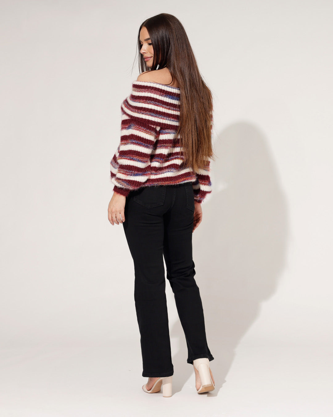 Redseventy | Flared jeans Kelly-2 Zwart