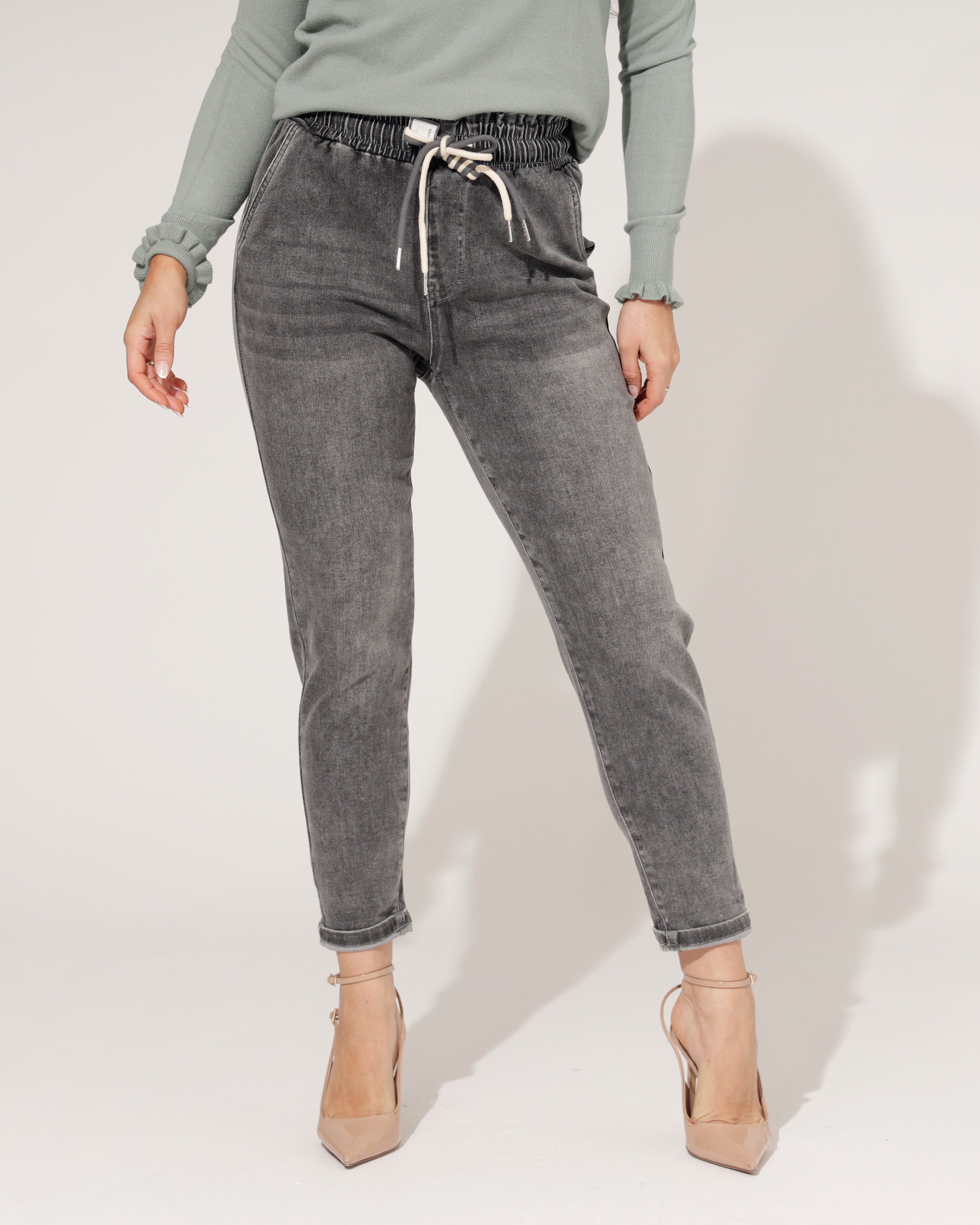 Redseventy | Mom jeans Mikky-11 Donkergrijs