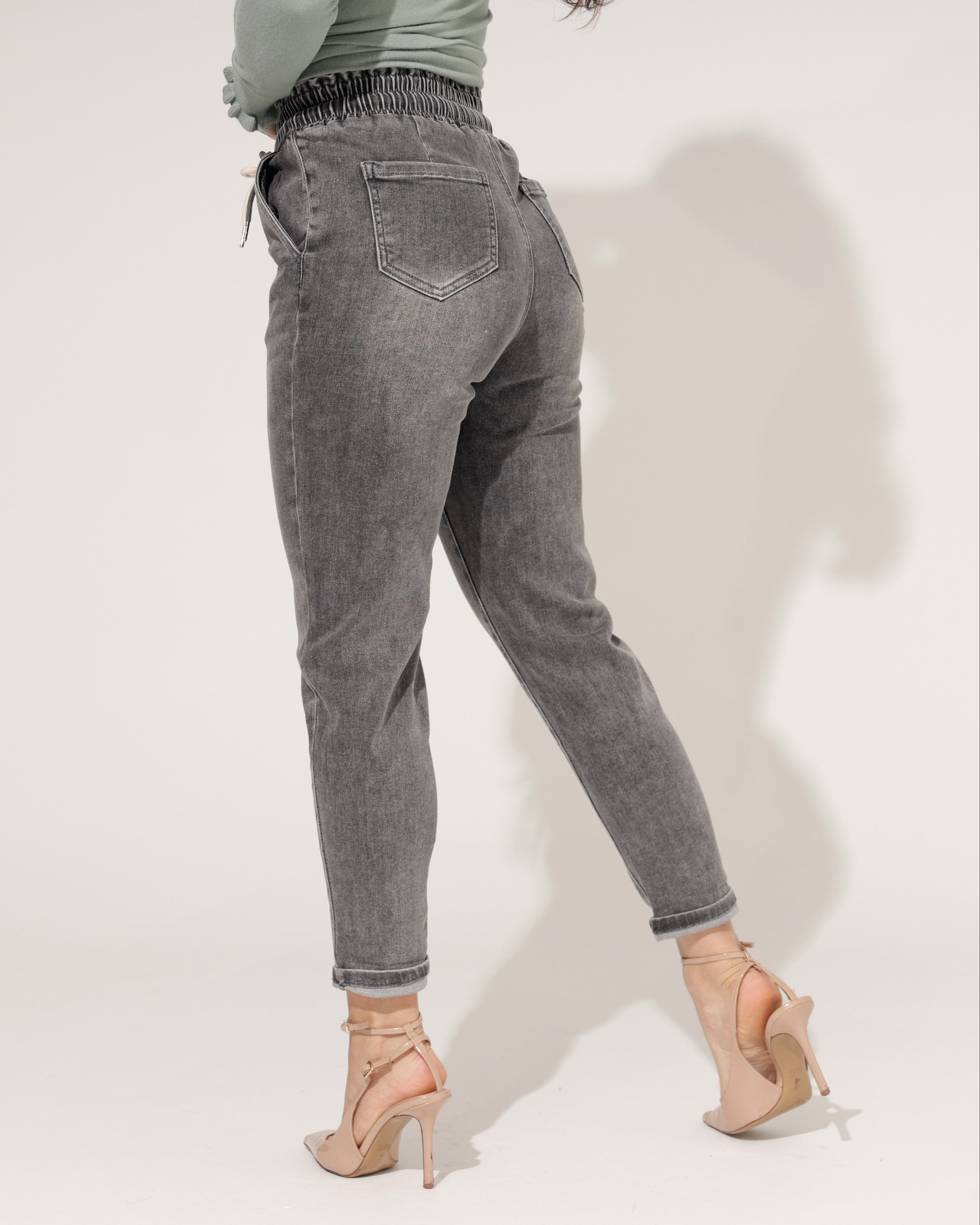 Redseventy | Mom jeans Mikky-11 Donkergrijs