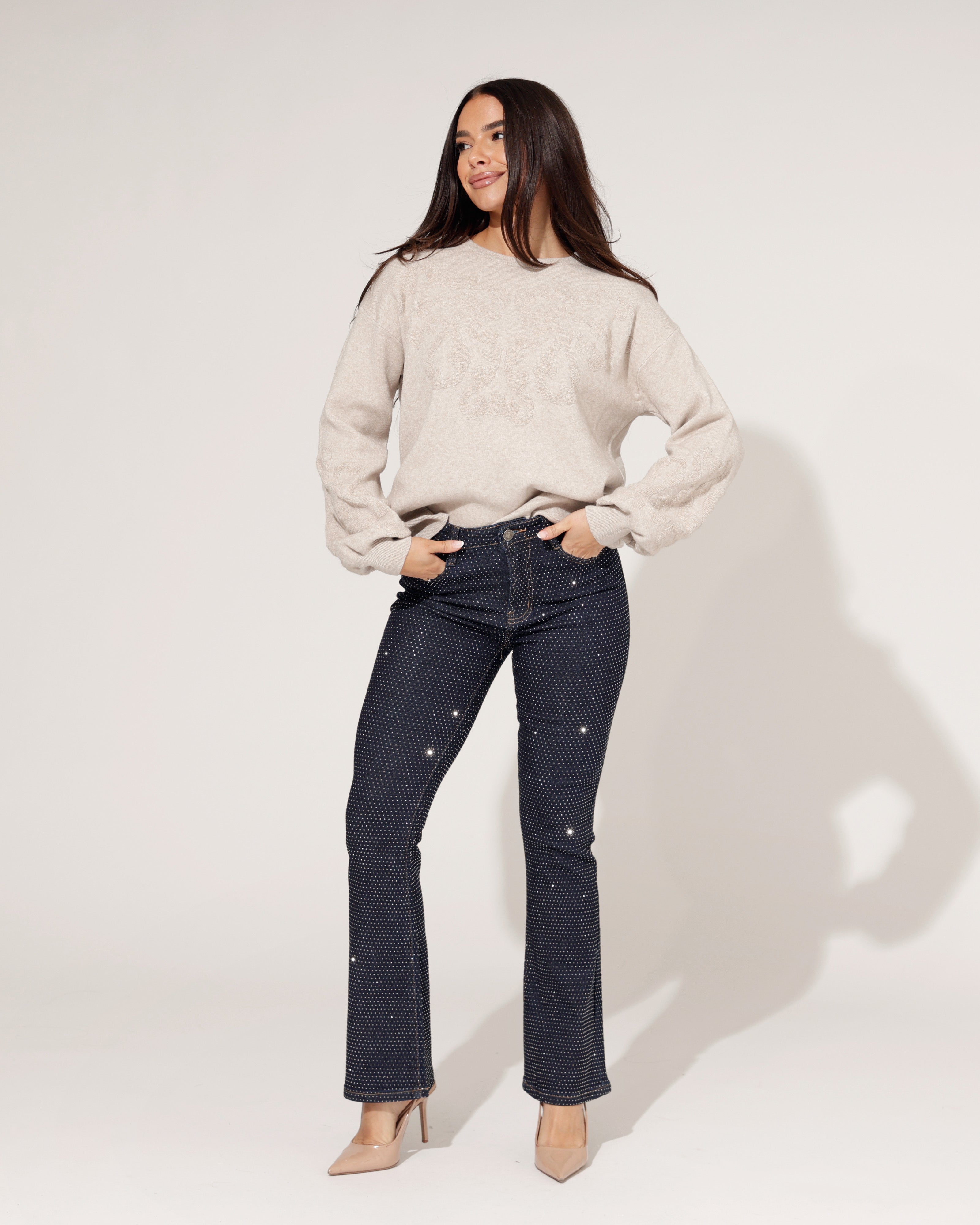 Folyrose | Flared jeans Joanne Donkerblauw