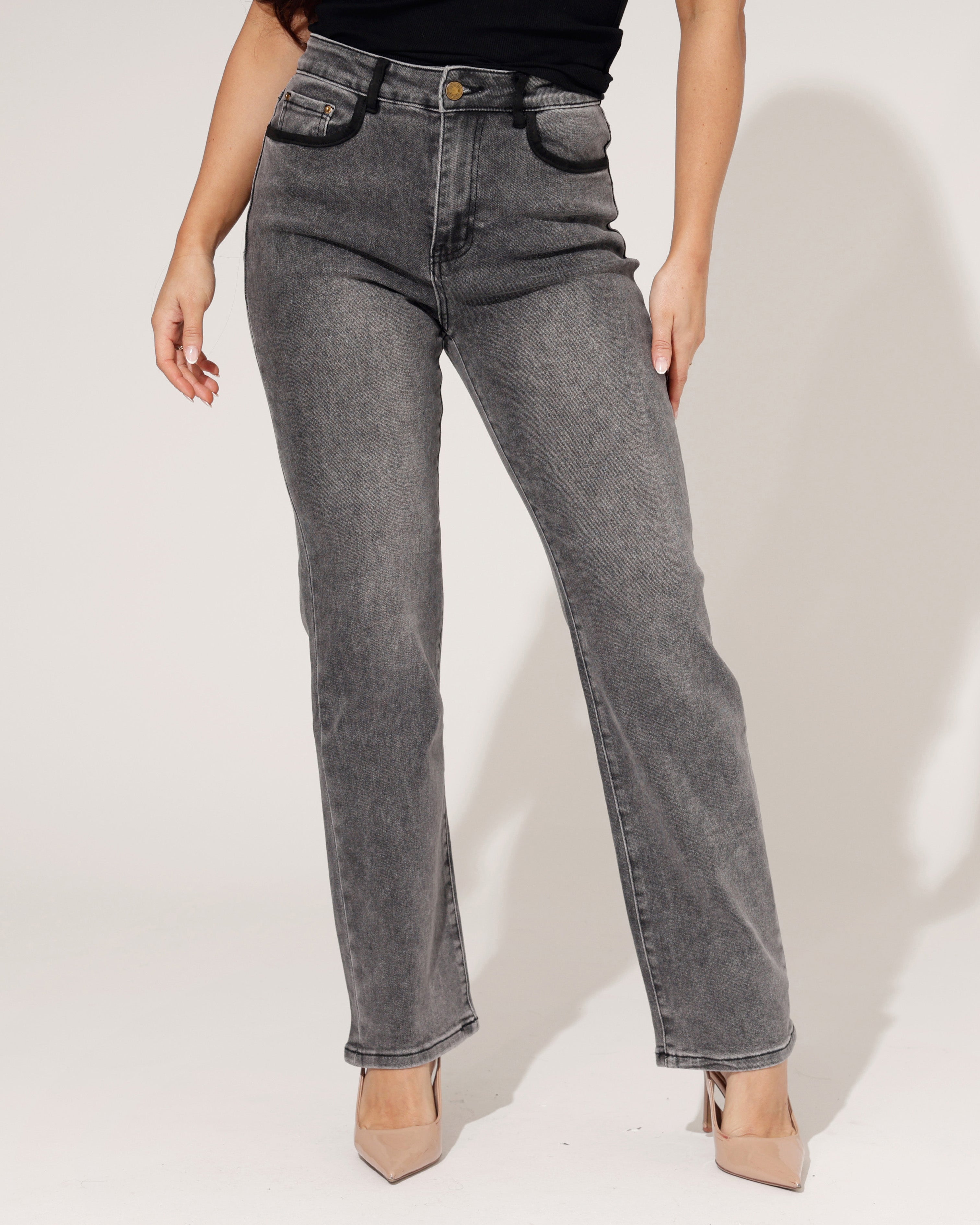 ZAC & ZOE | Straight Jeans Liza-GR Grijs