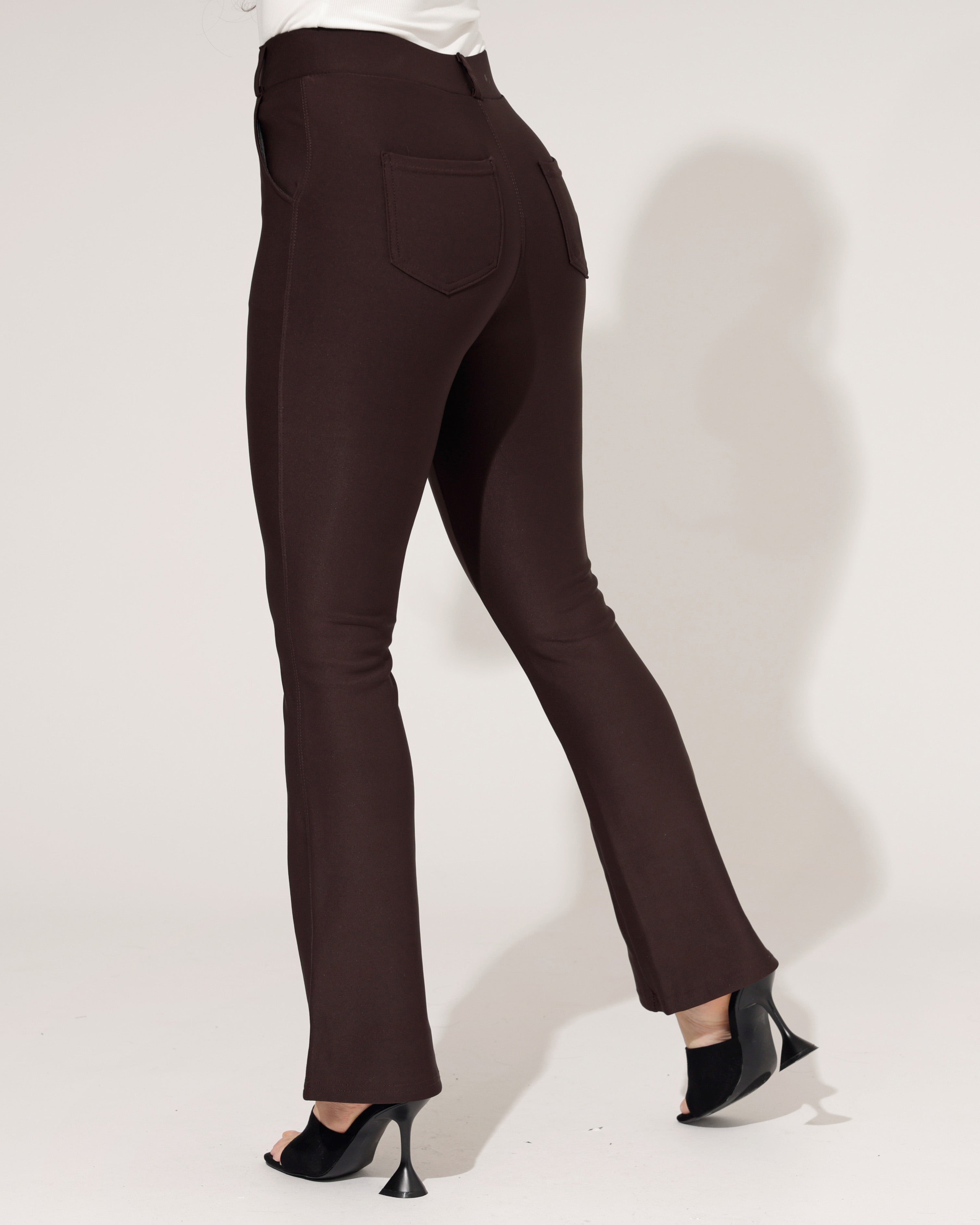 Flared broek Nora Donkerbruin