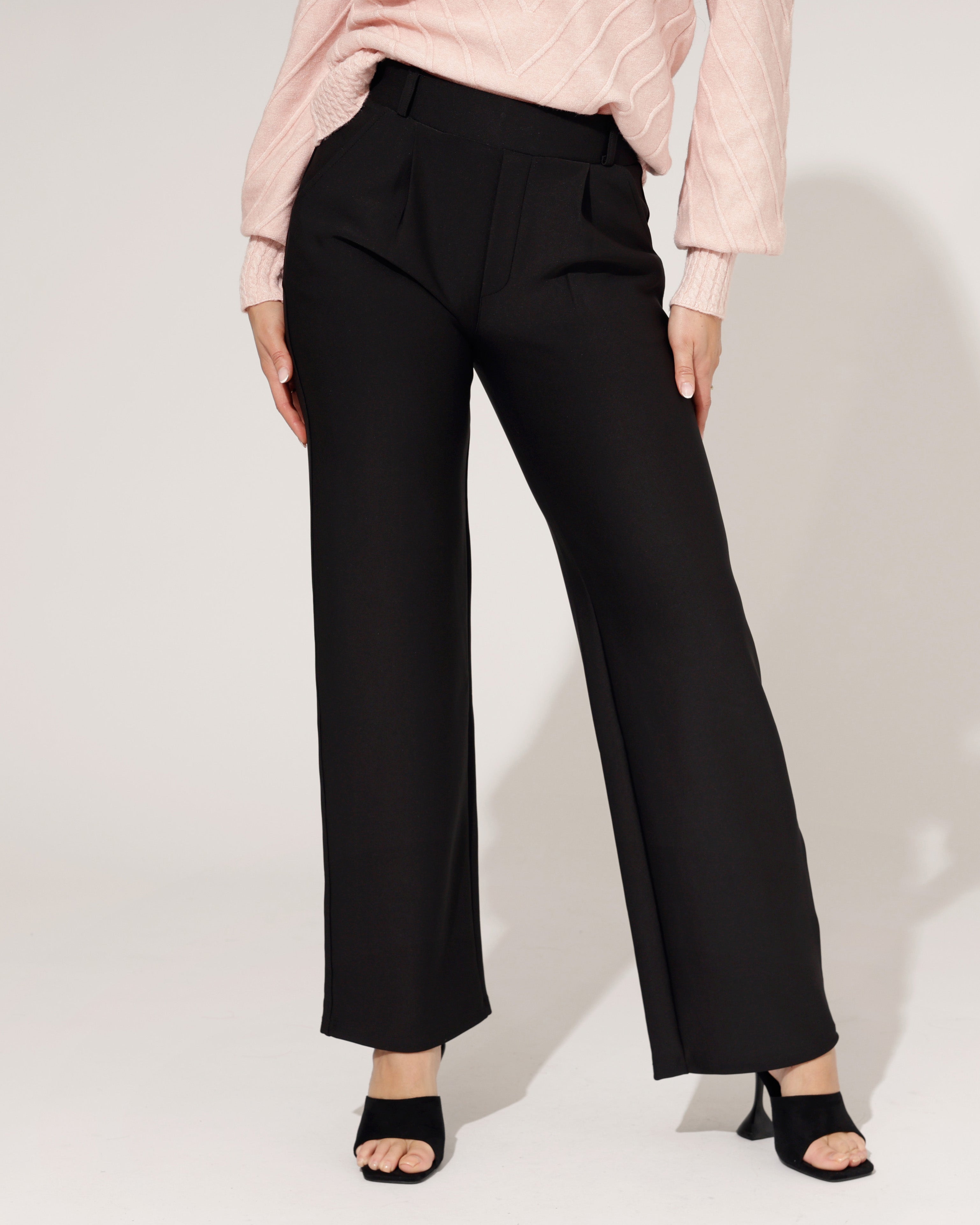 Yu & Me | Wide leg broek Romee Zwart