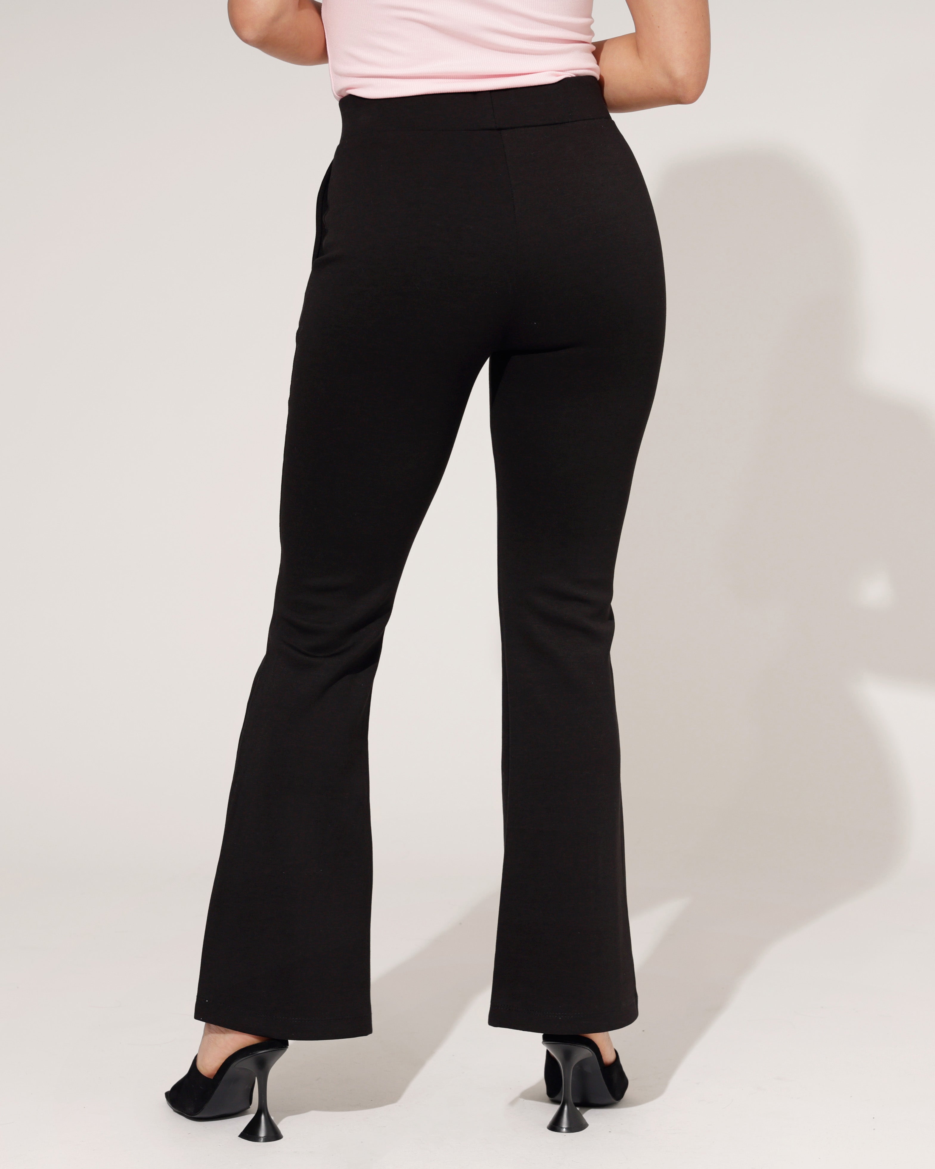 Flared broek Liza Zwart
