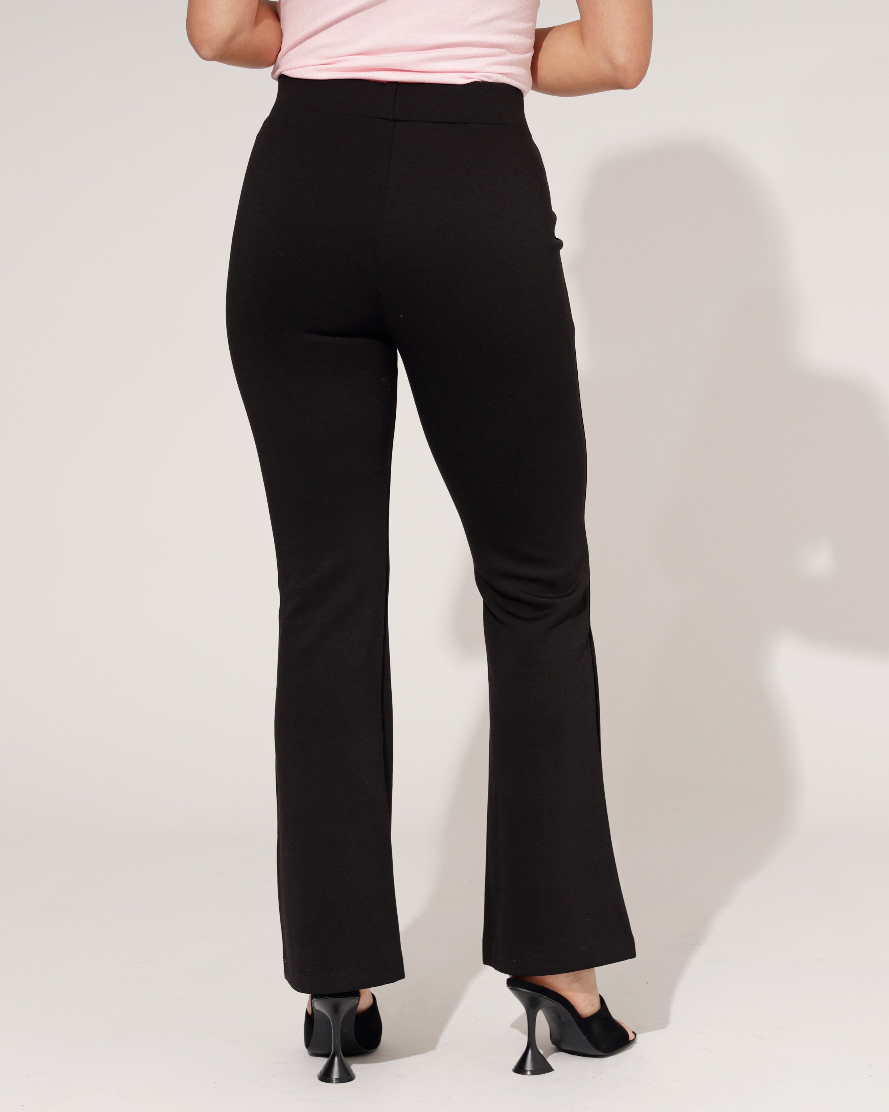 Flared broek Liza Zwart