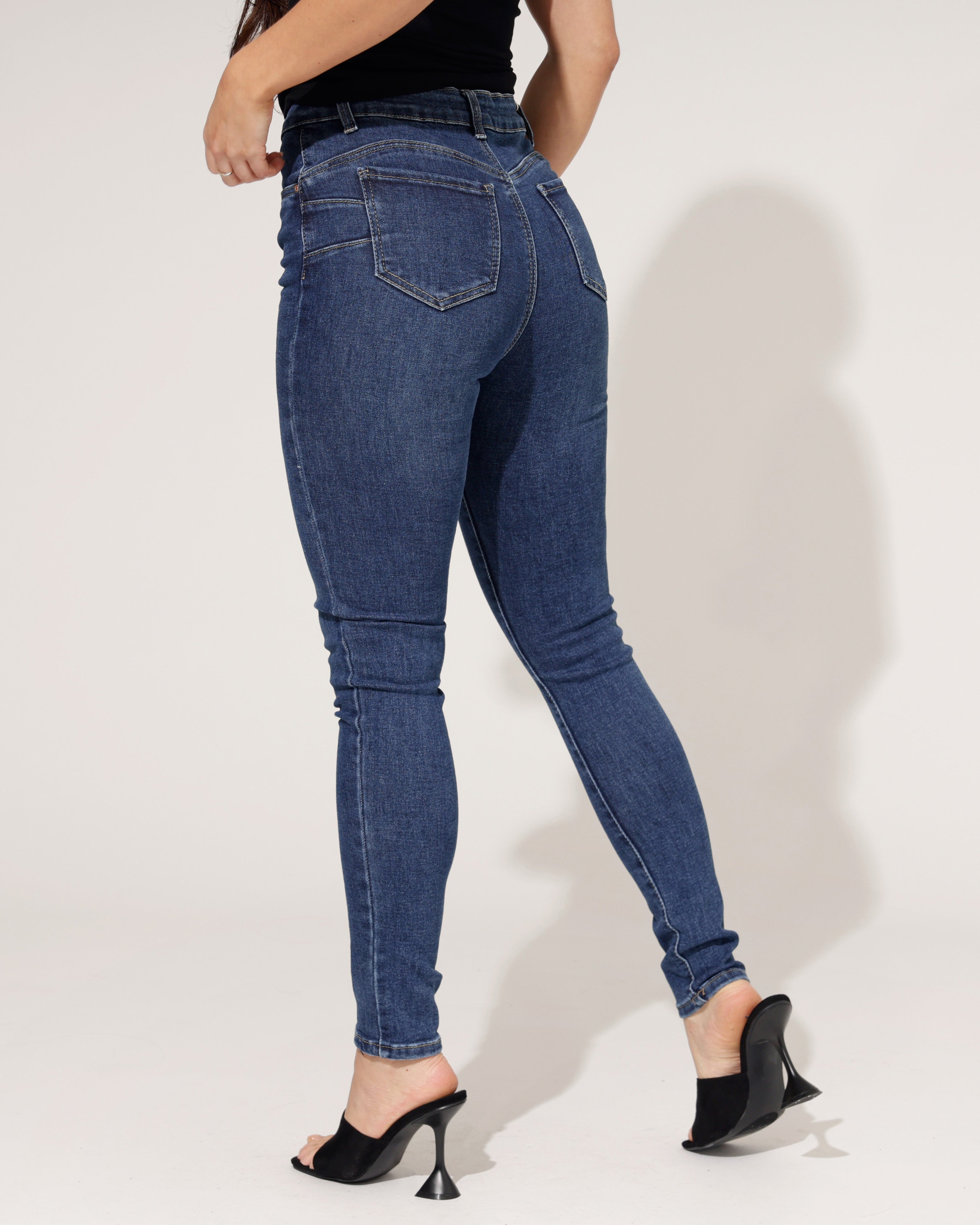 Goodies | Skinny jeans, push up Mirthe Donkerblauw