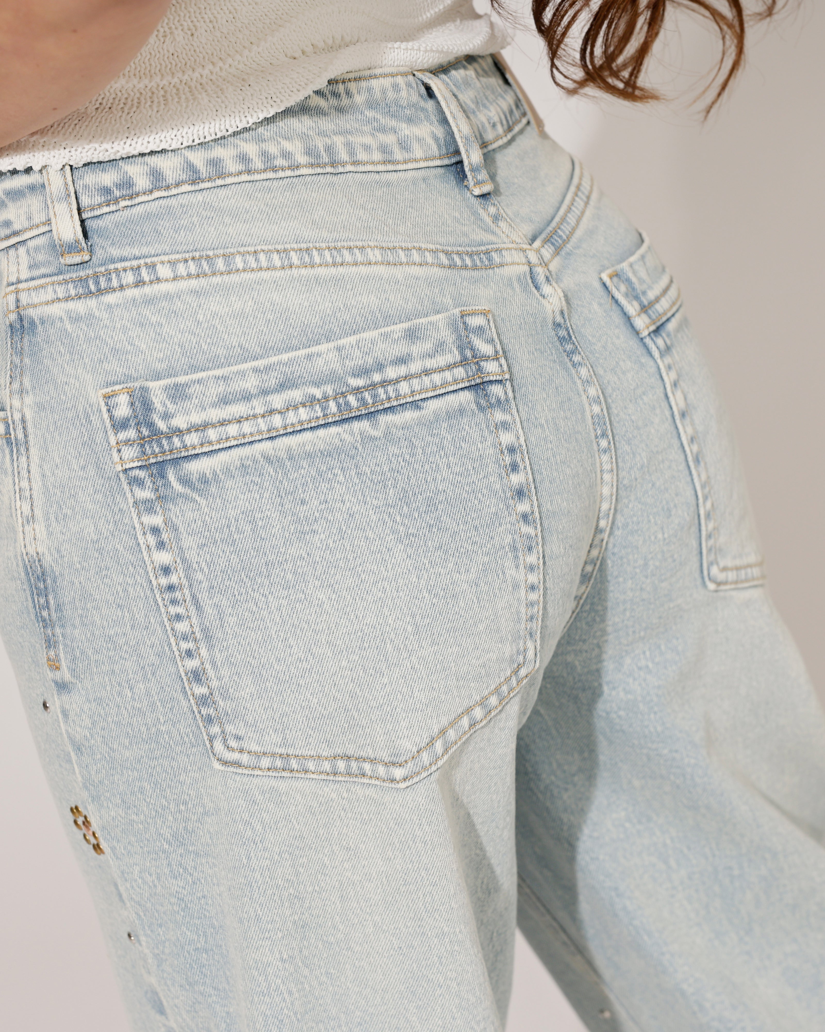 Queen Hearts | Barrel jeans Kelly Blauw