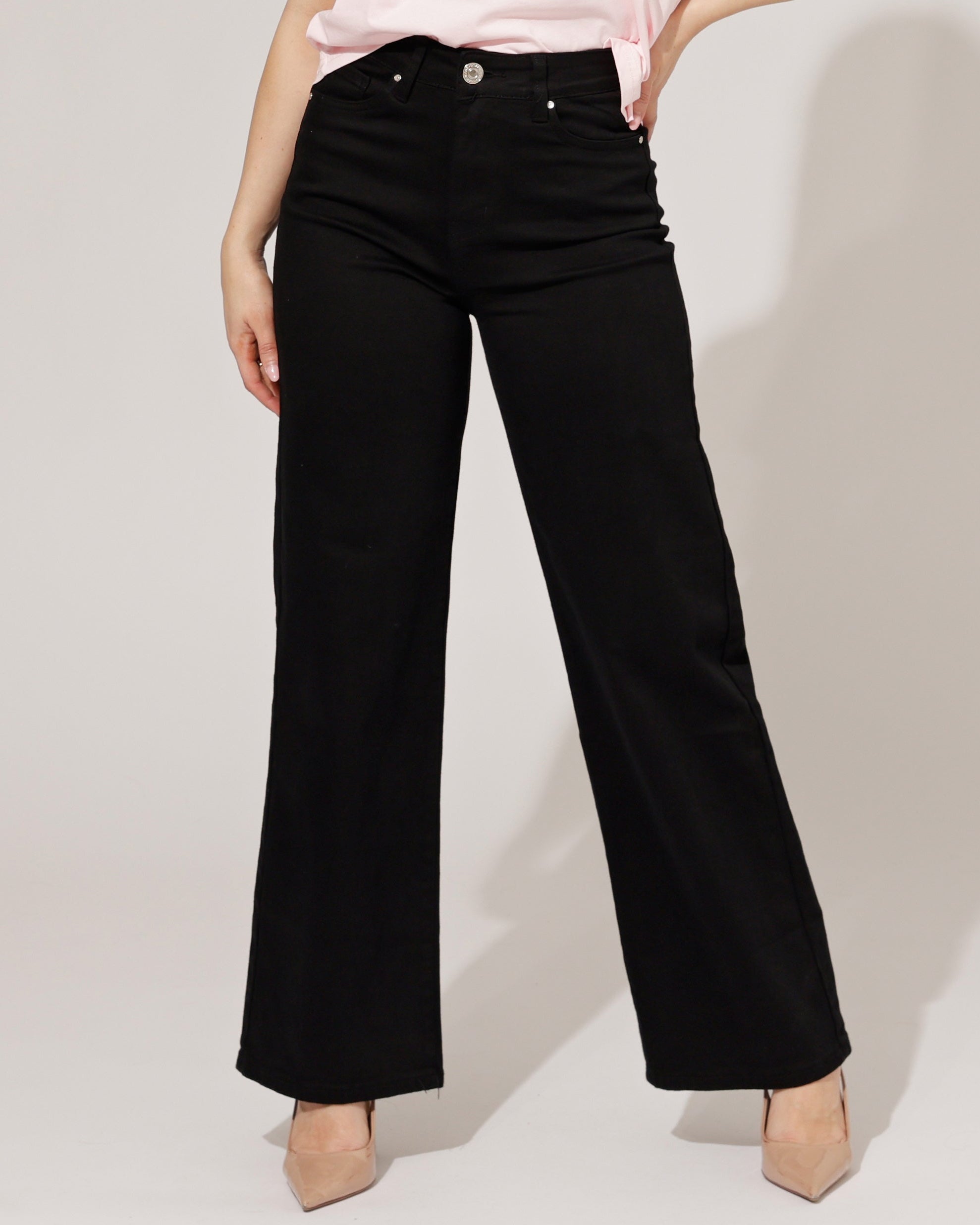 Goodies | Wide leg jeans Es-1 Zwart