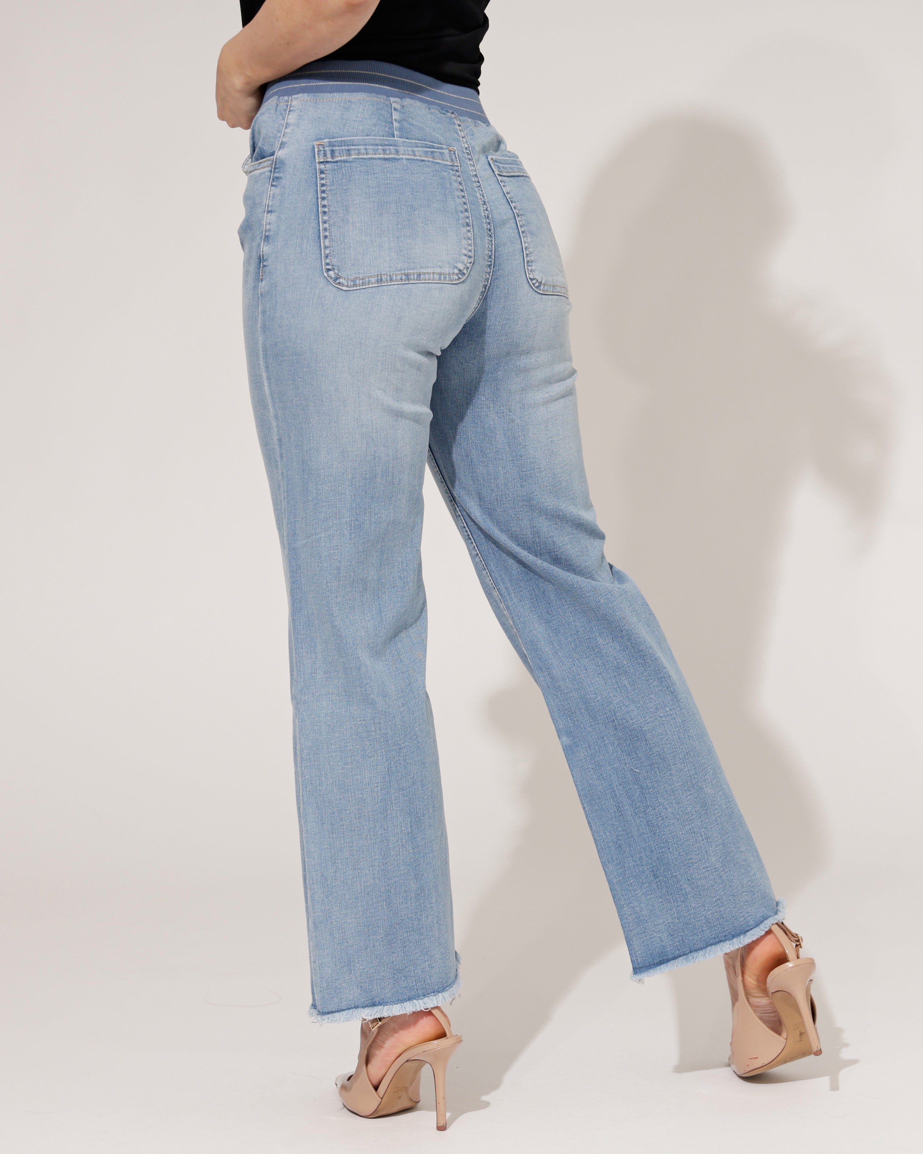 ZAC & ZOE | Wide leg jog jeans Sadie-N Lichtblauw