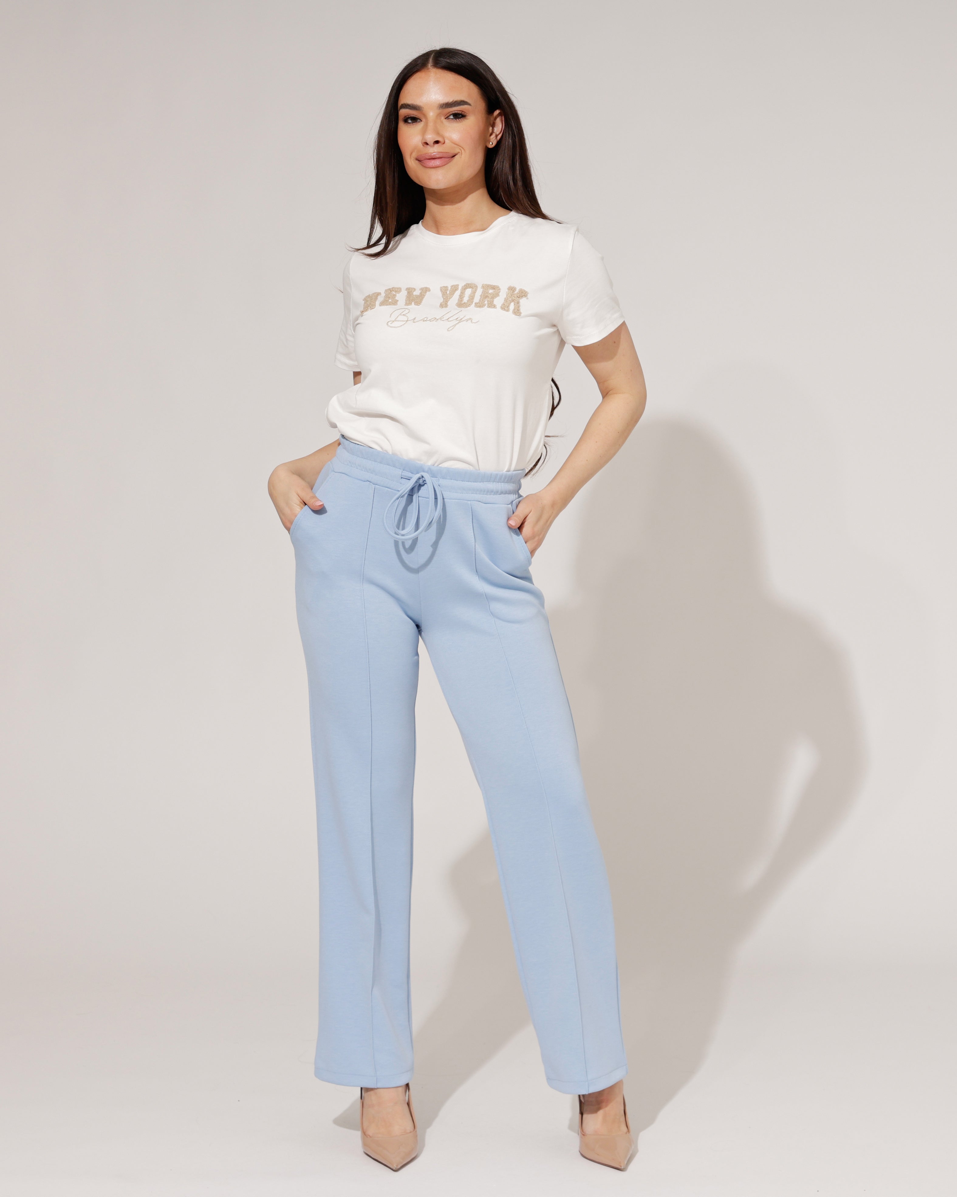 Rechte broek Marlot Lichtblauw