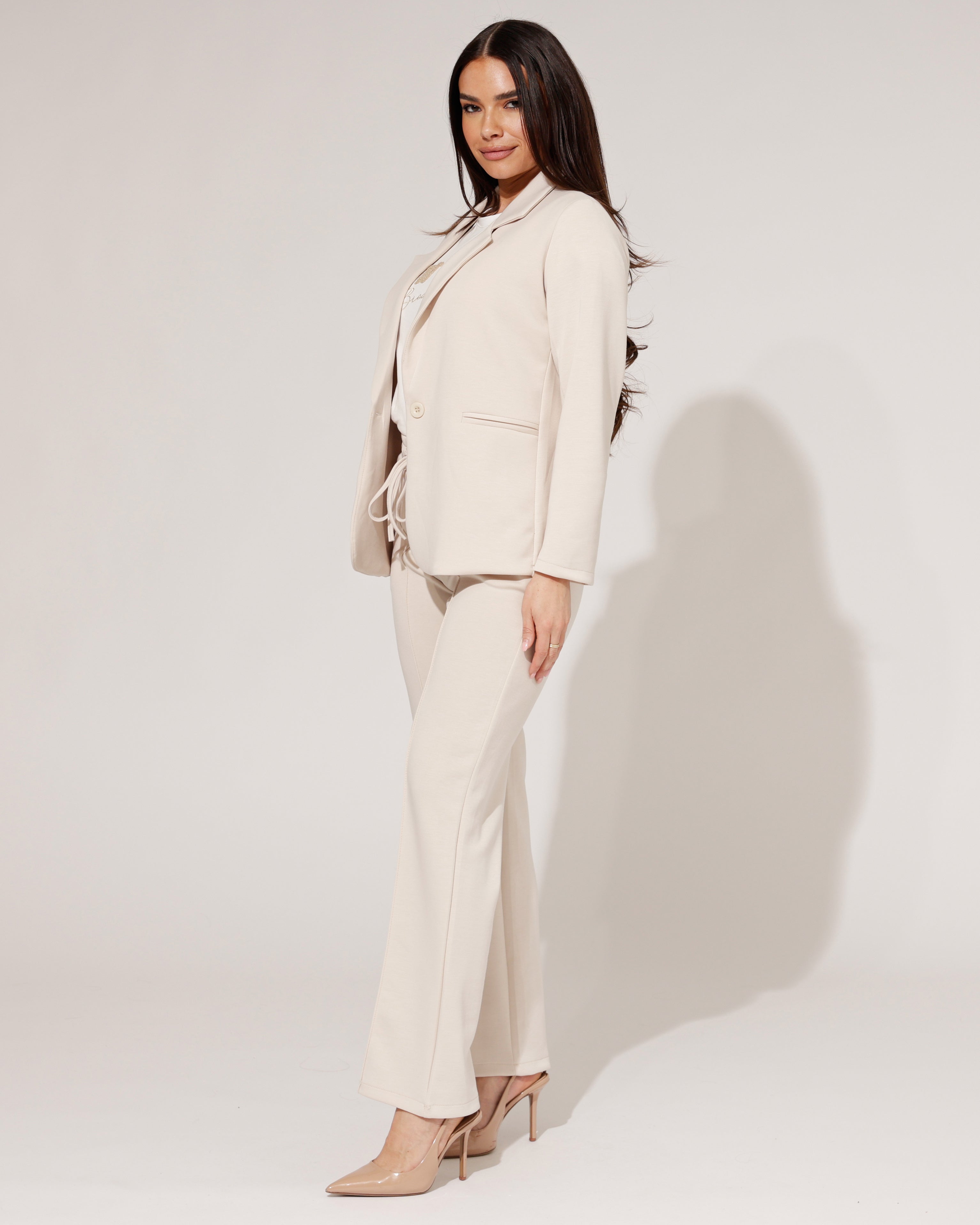 Rechte broek Marlot Beige