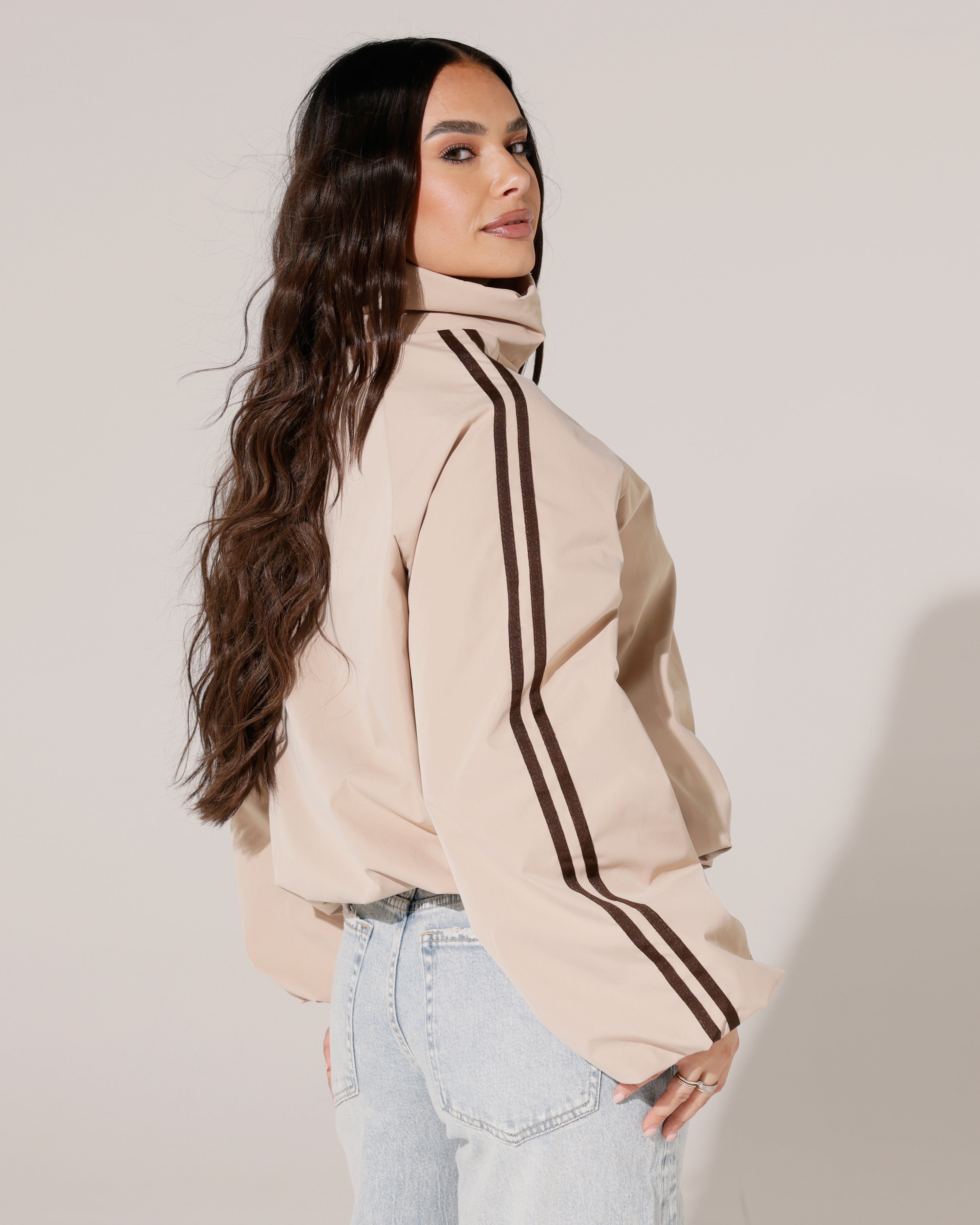 Tussenjacket met strepen Vivey Zand