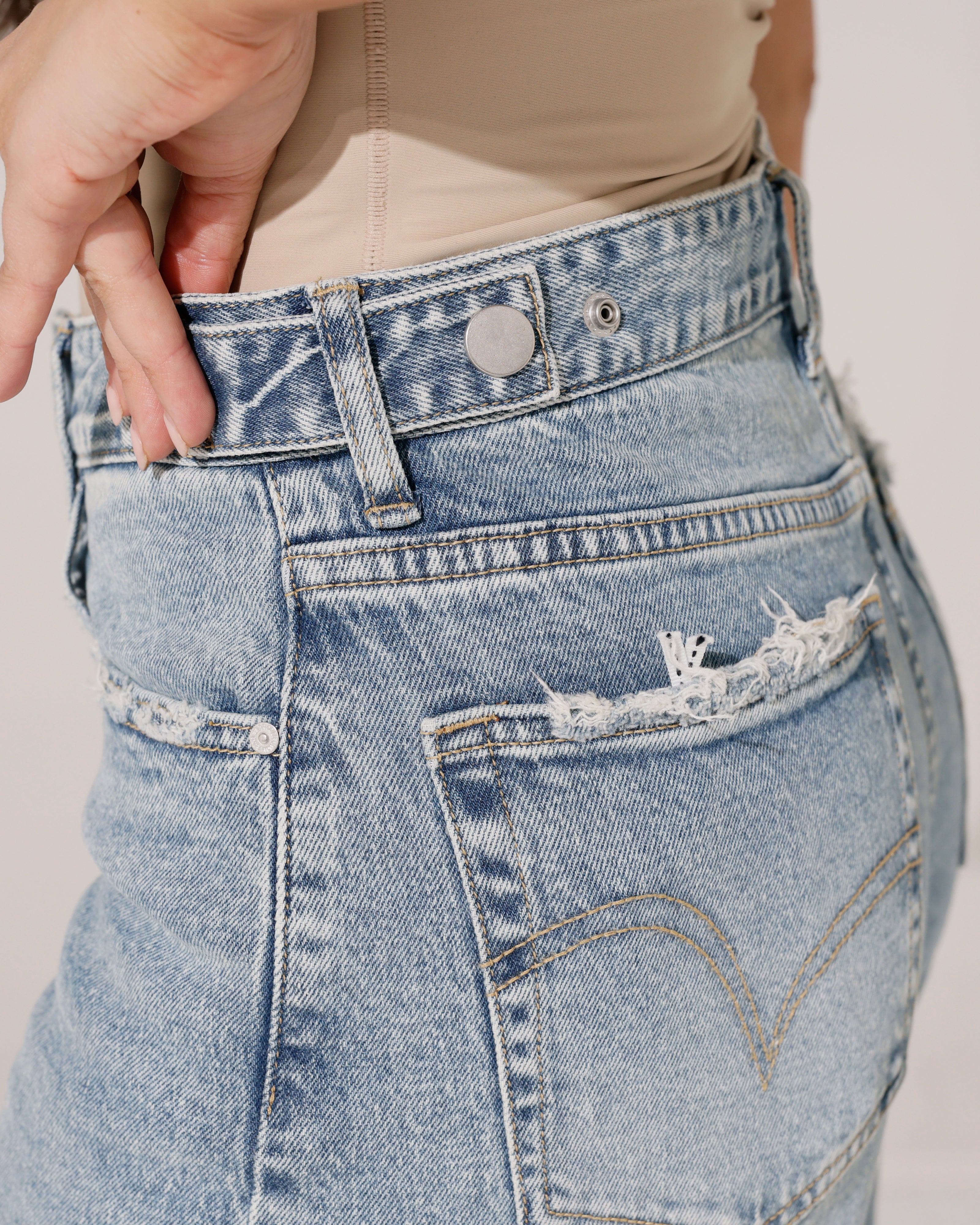Queen Hearts | Wide leg jeans, Mid waist Vicky-1 Blauw