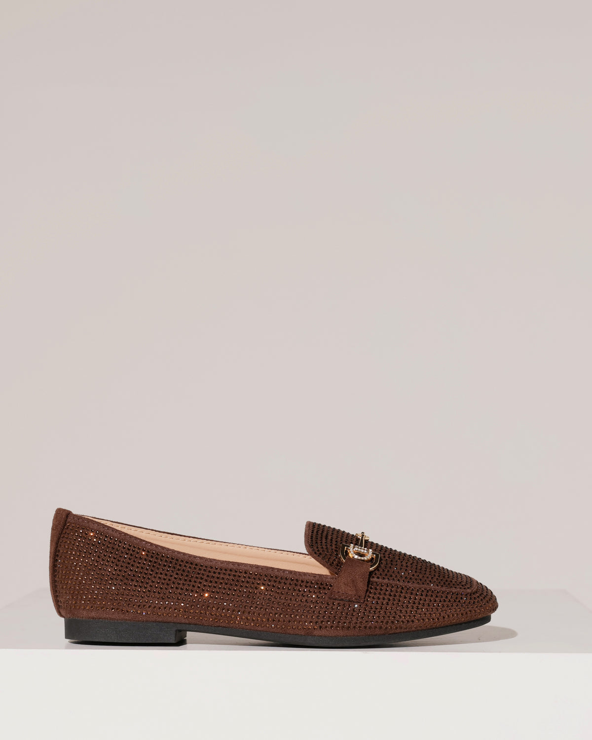 Loafer met strass met goudkleurige gesp Lynn Bruin