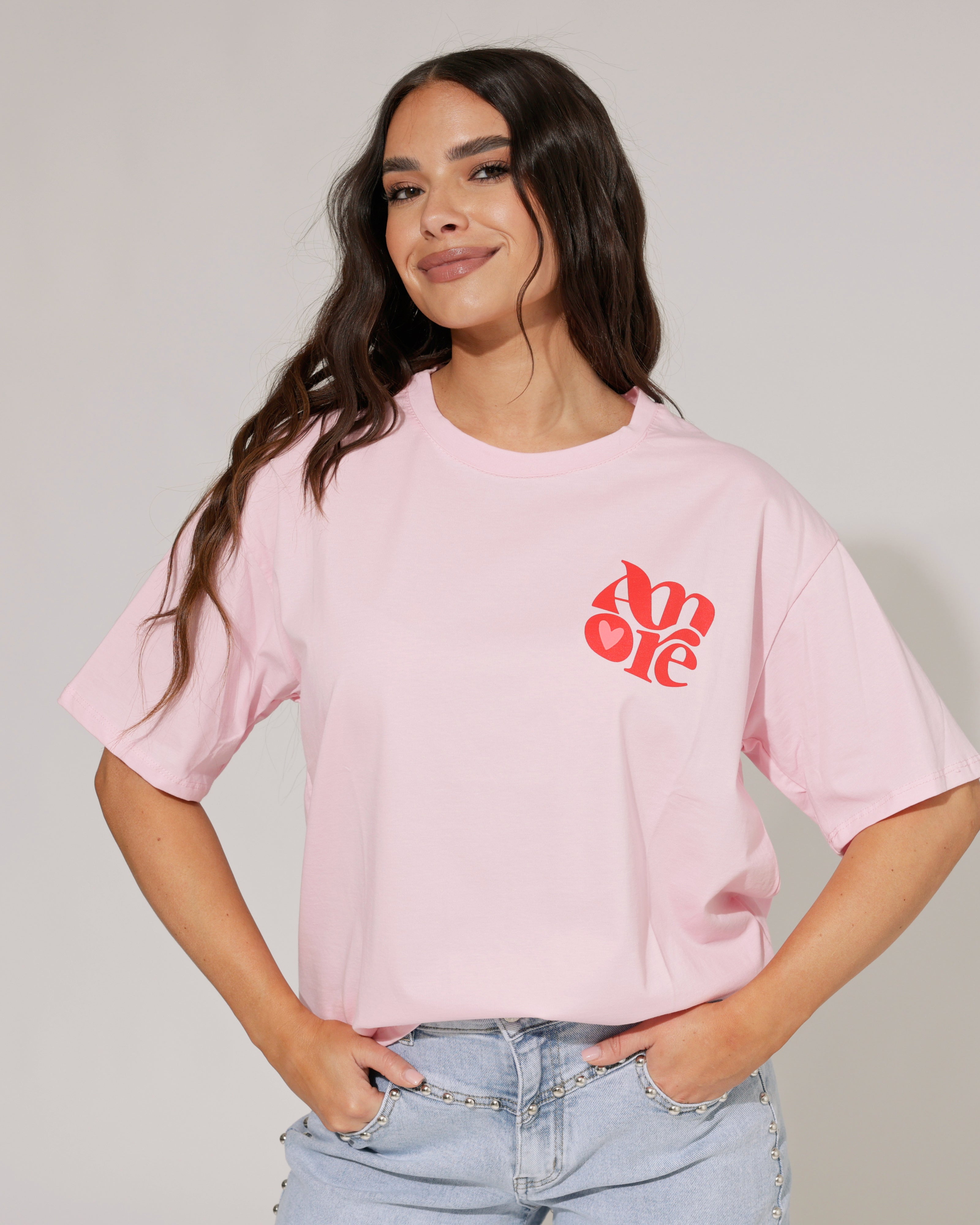 T-shirt Amore Lichtroze