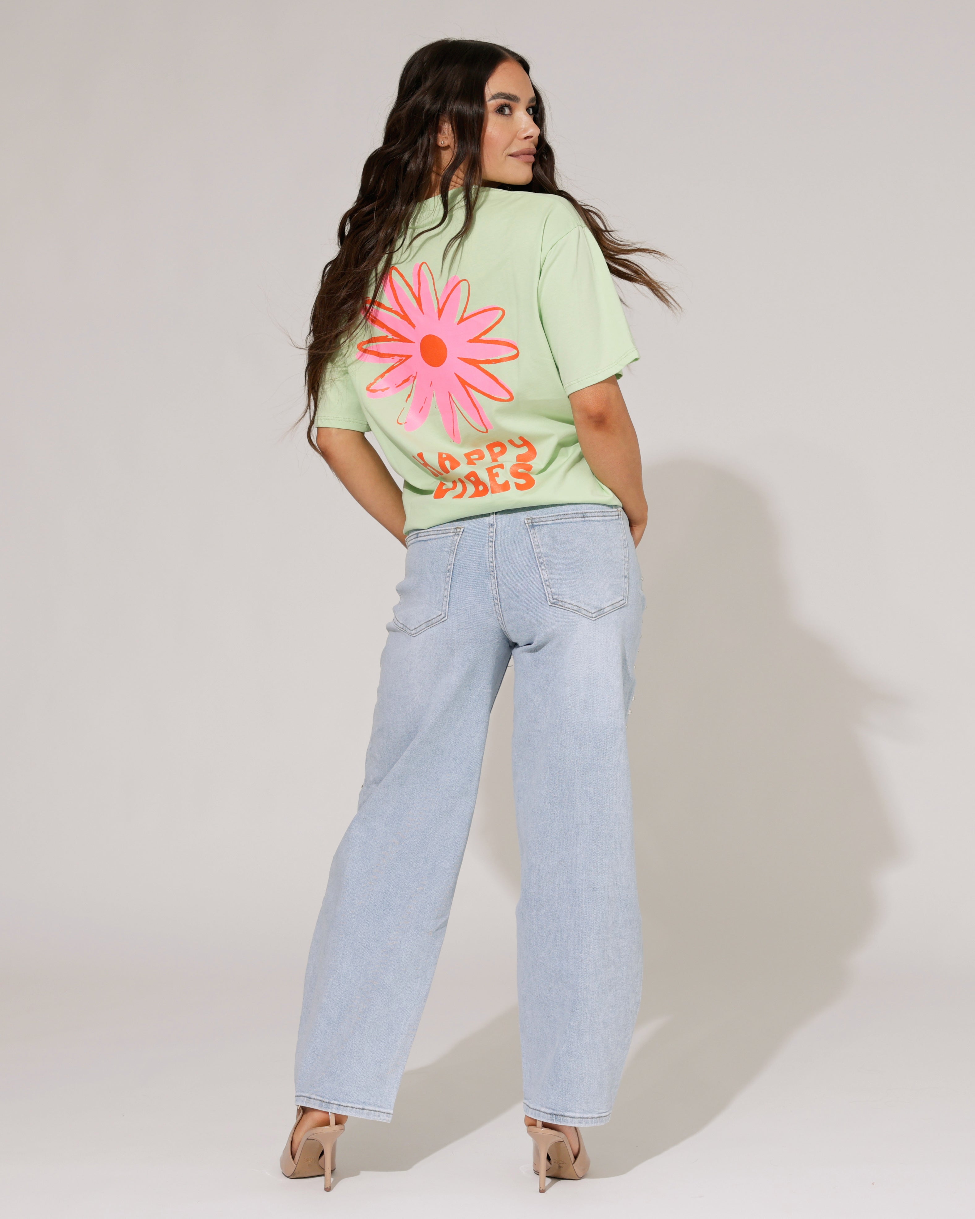Laulia | Barrel jeans studs Yf Lichtblauw
