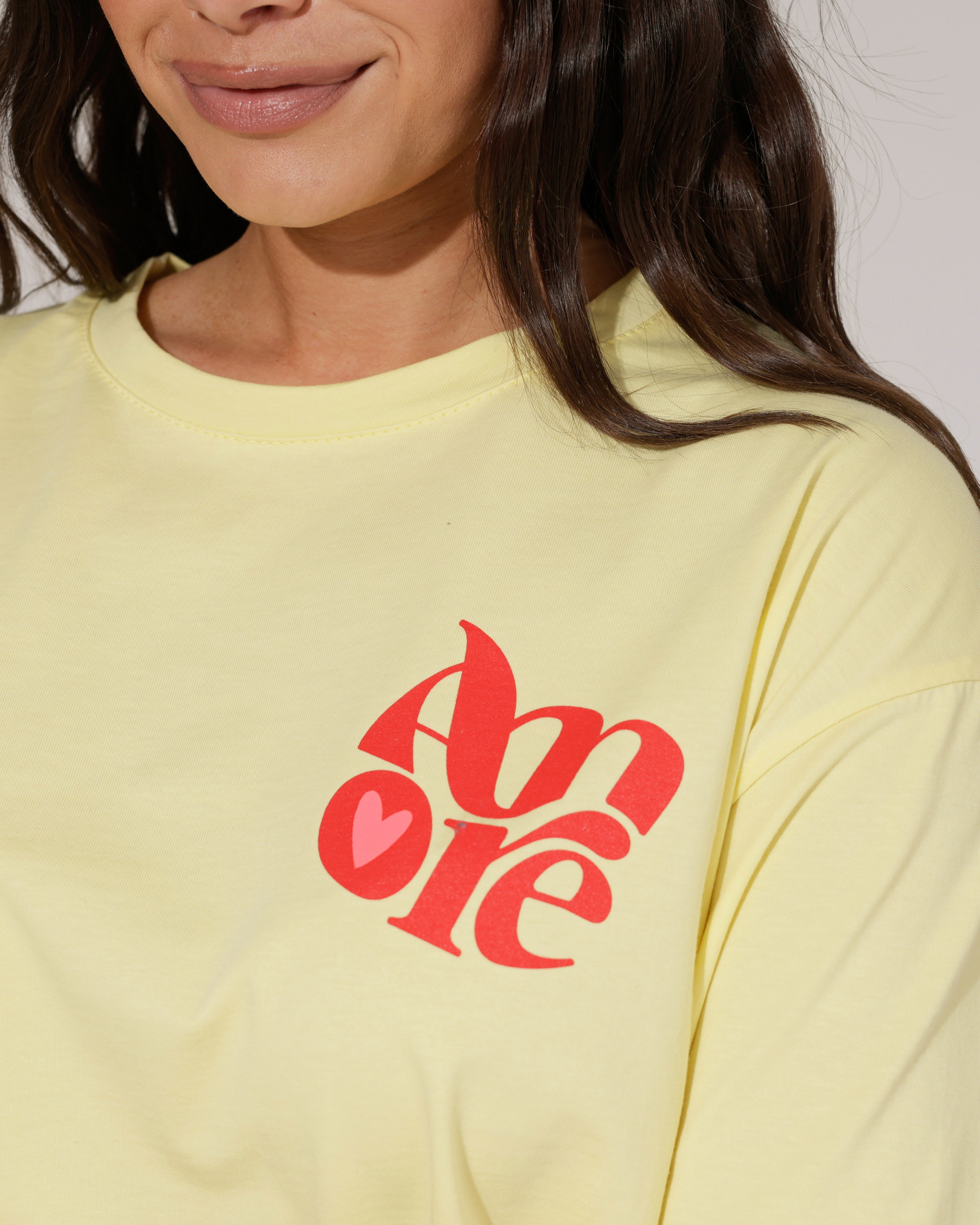 T-shirt Amore Geel