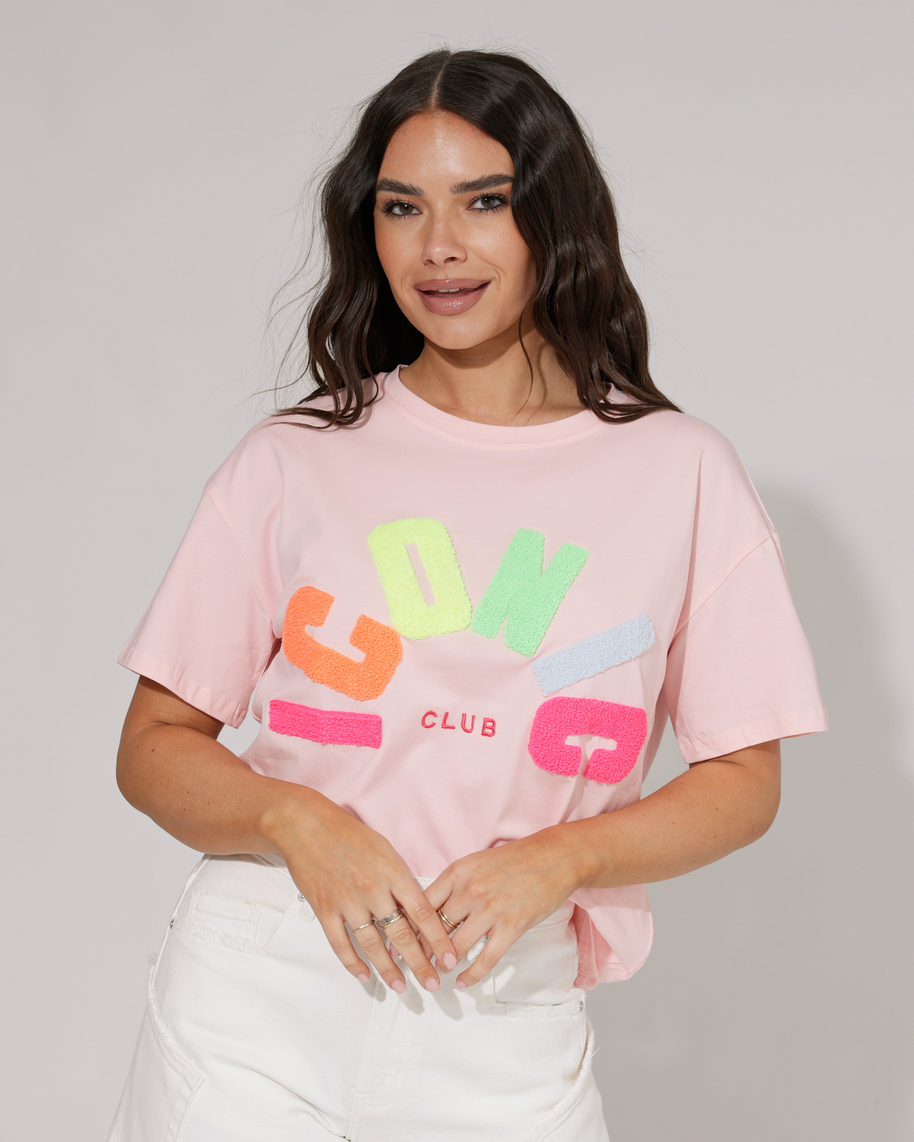 T-shirt Iconic club Lichtroze