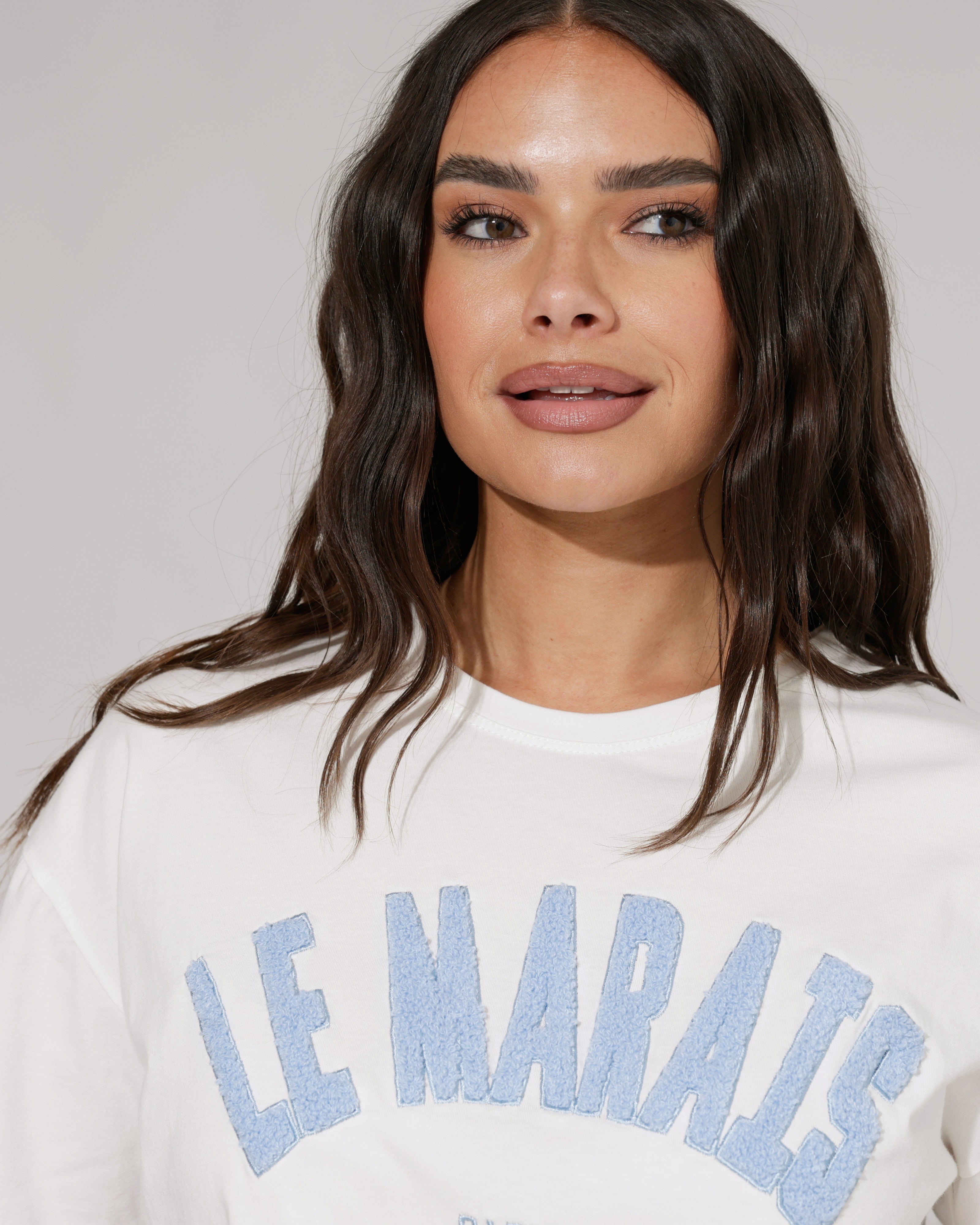 T-shirt le Marais Wit/ Blauw