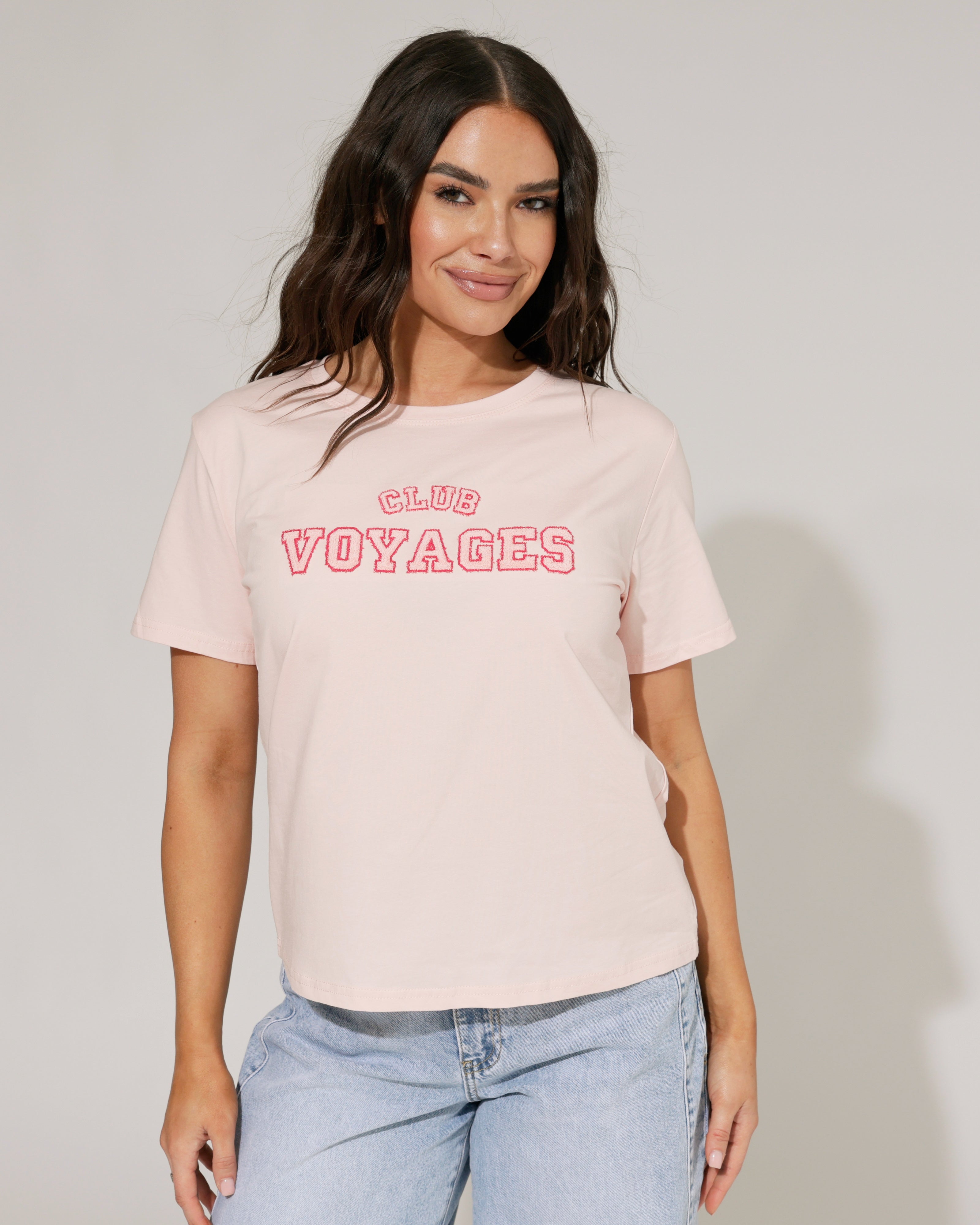 T-shirt club Voyages Roze