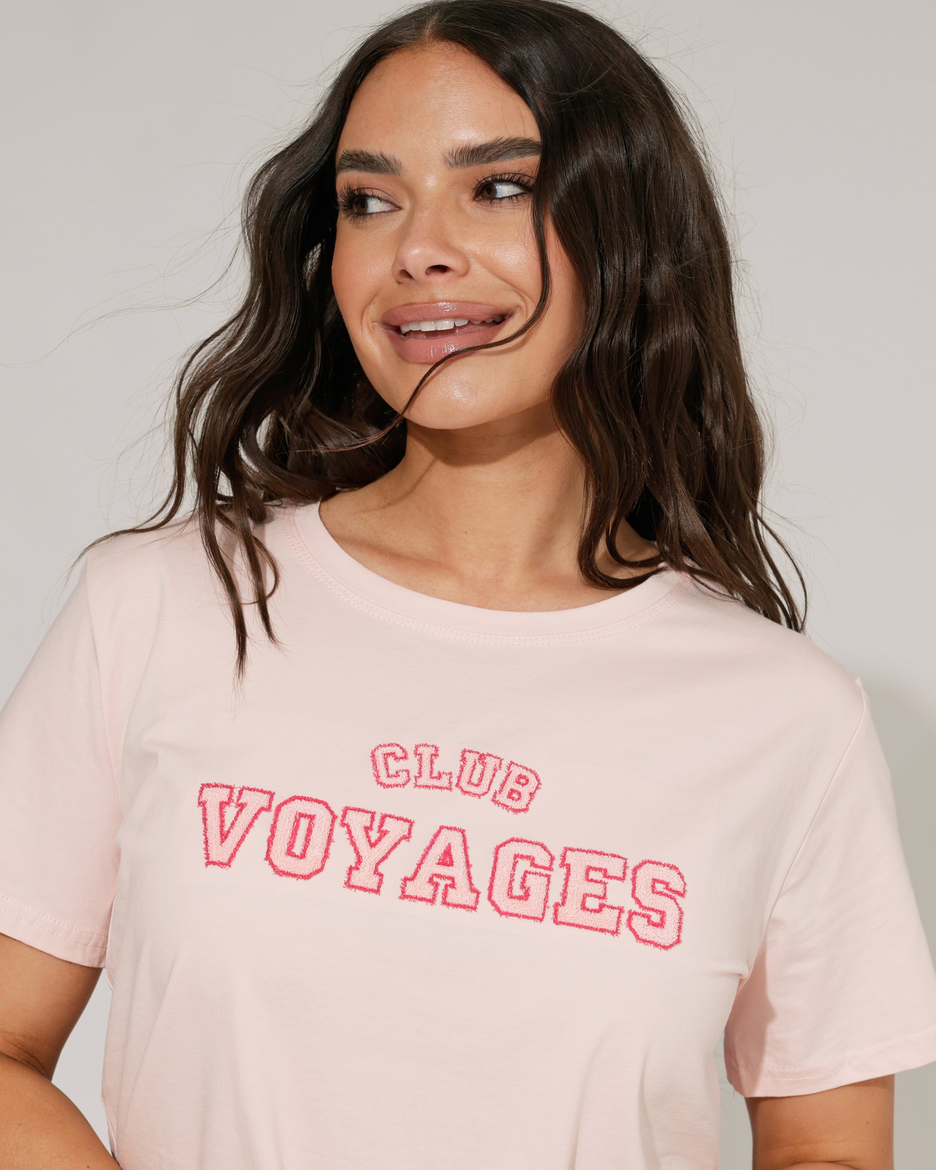 T-shirt club Voyages Roze