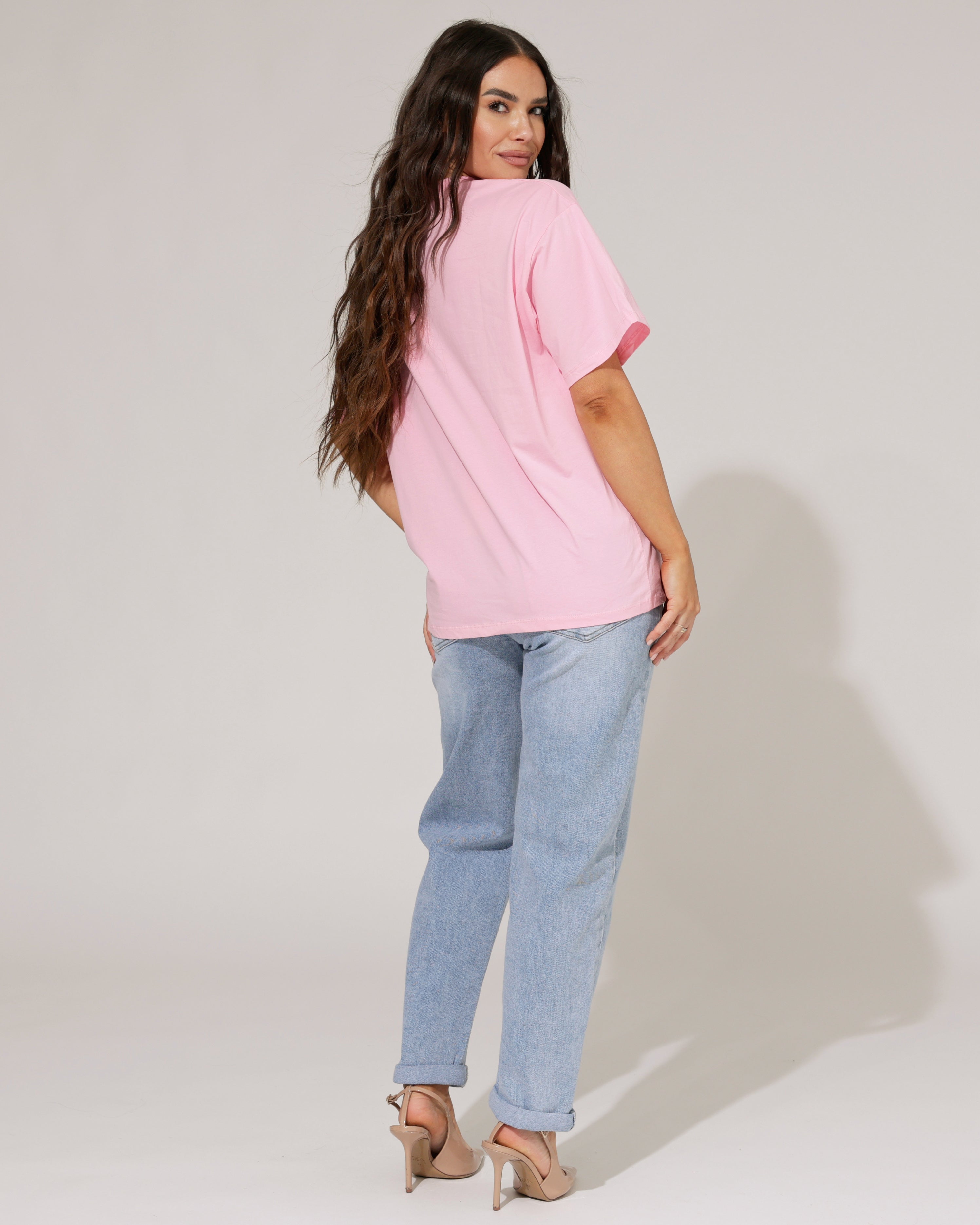 T-shirt met strikjes Noe Roze