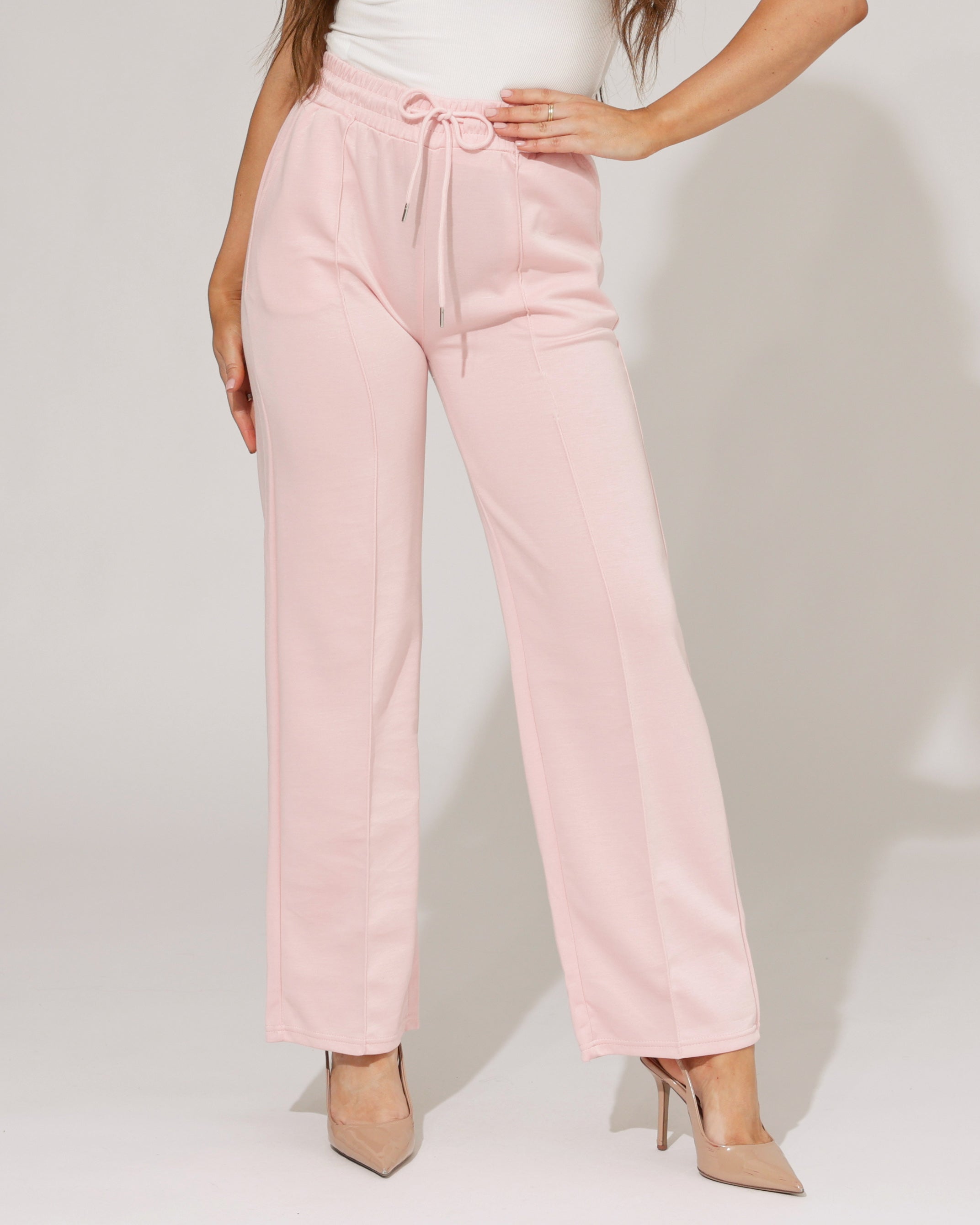 Wide leg broek Rozaly Lichtroze