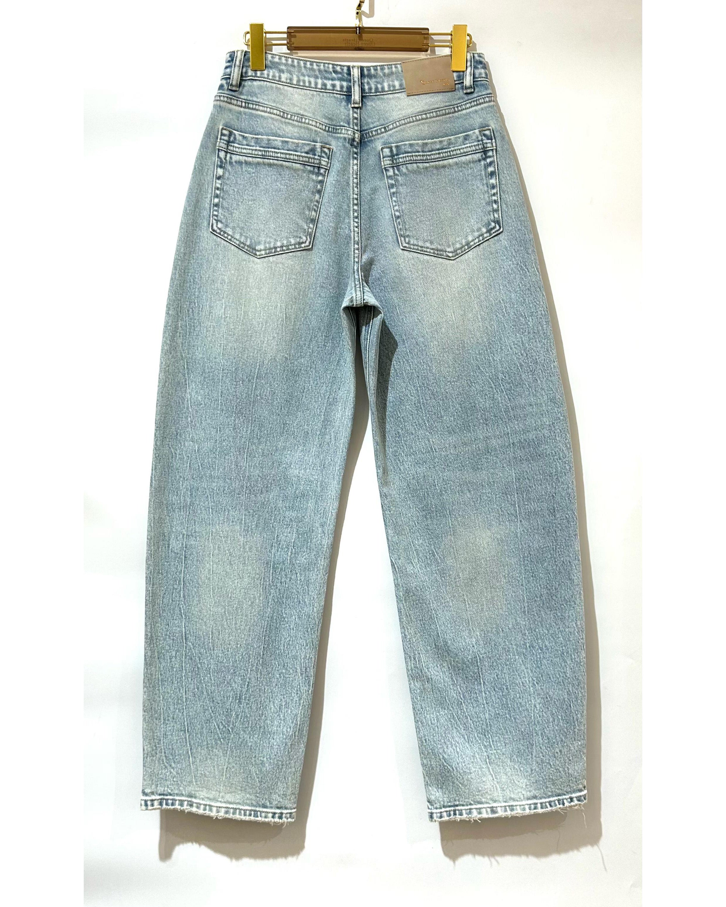 Queen Hearts | Barrel jeans Nola-1 Blauw