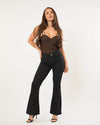 Goodies | Flared jeans Evey-1 Zwart
