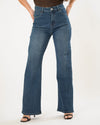 Norfy | Wide leg jeans Lotte Donkerblauw