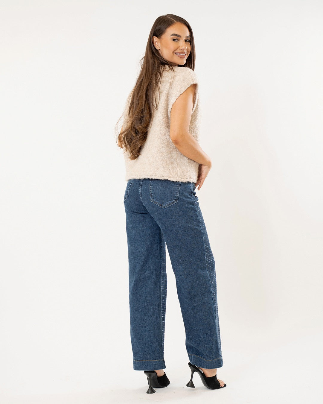 Miss Bon | Wide leg jeans Rilley Blauw