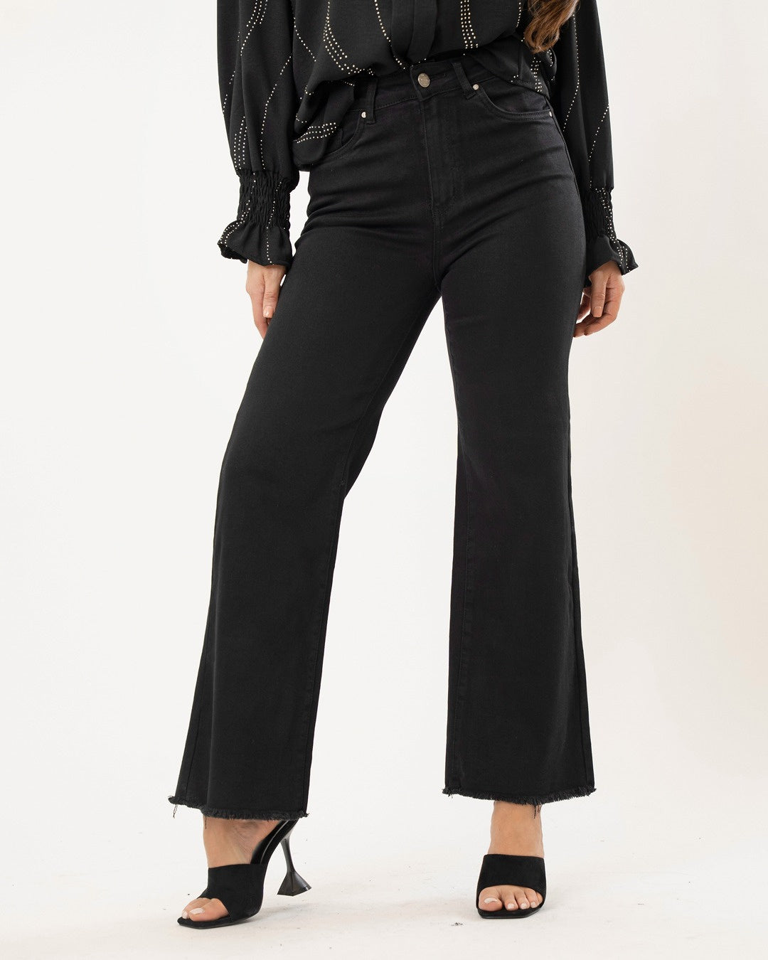 Redseventy | Wide leg jeans Dolly-2 Zwart