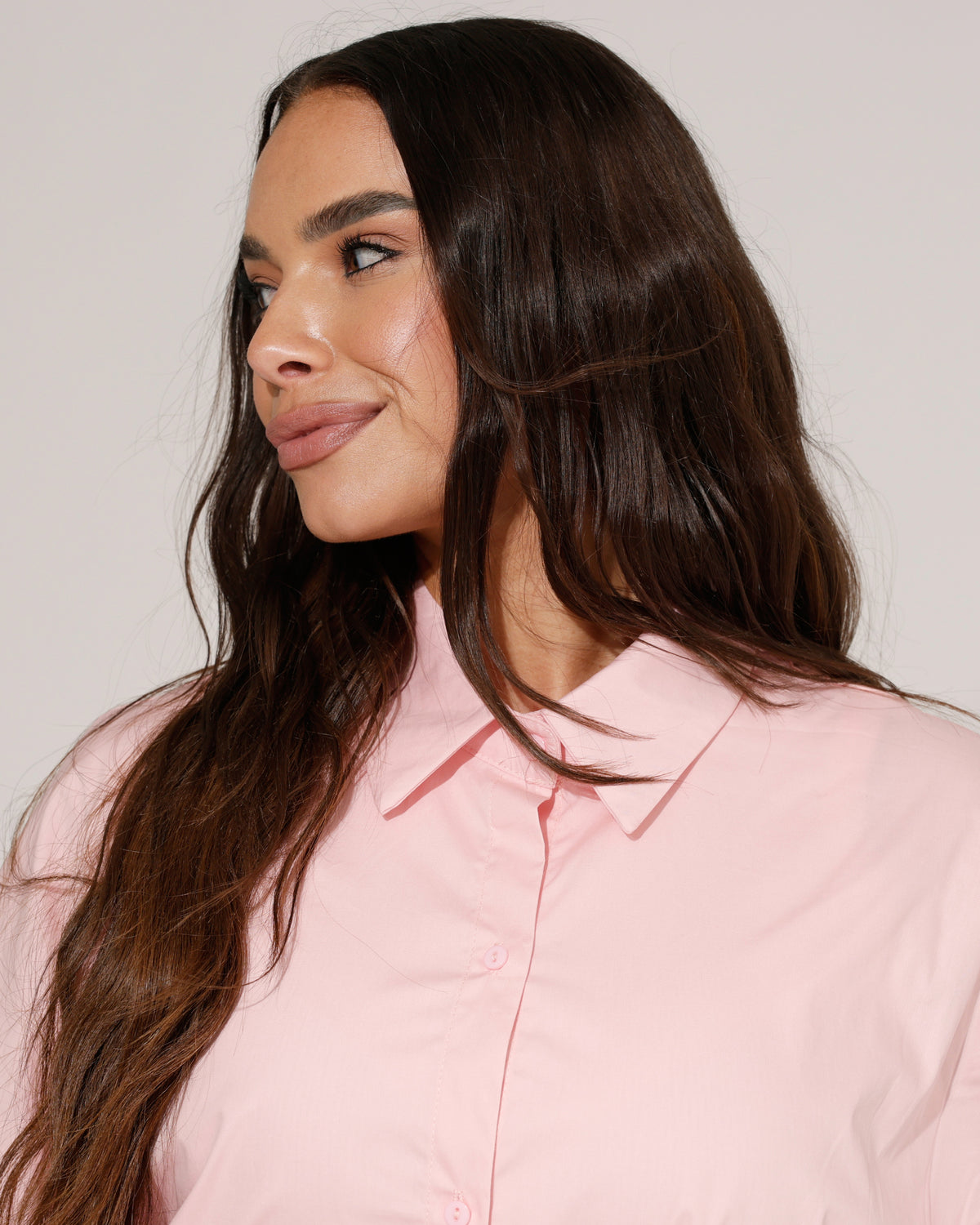 Effen blouse korte mouwen Lilly in roze, extra aanzicht 5