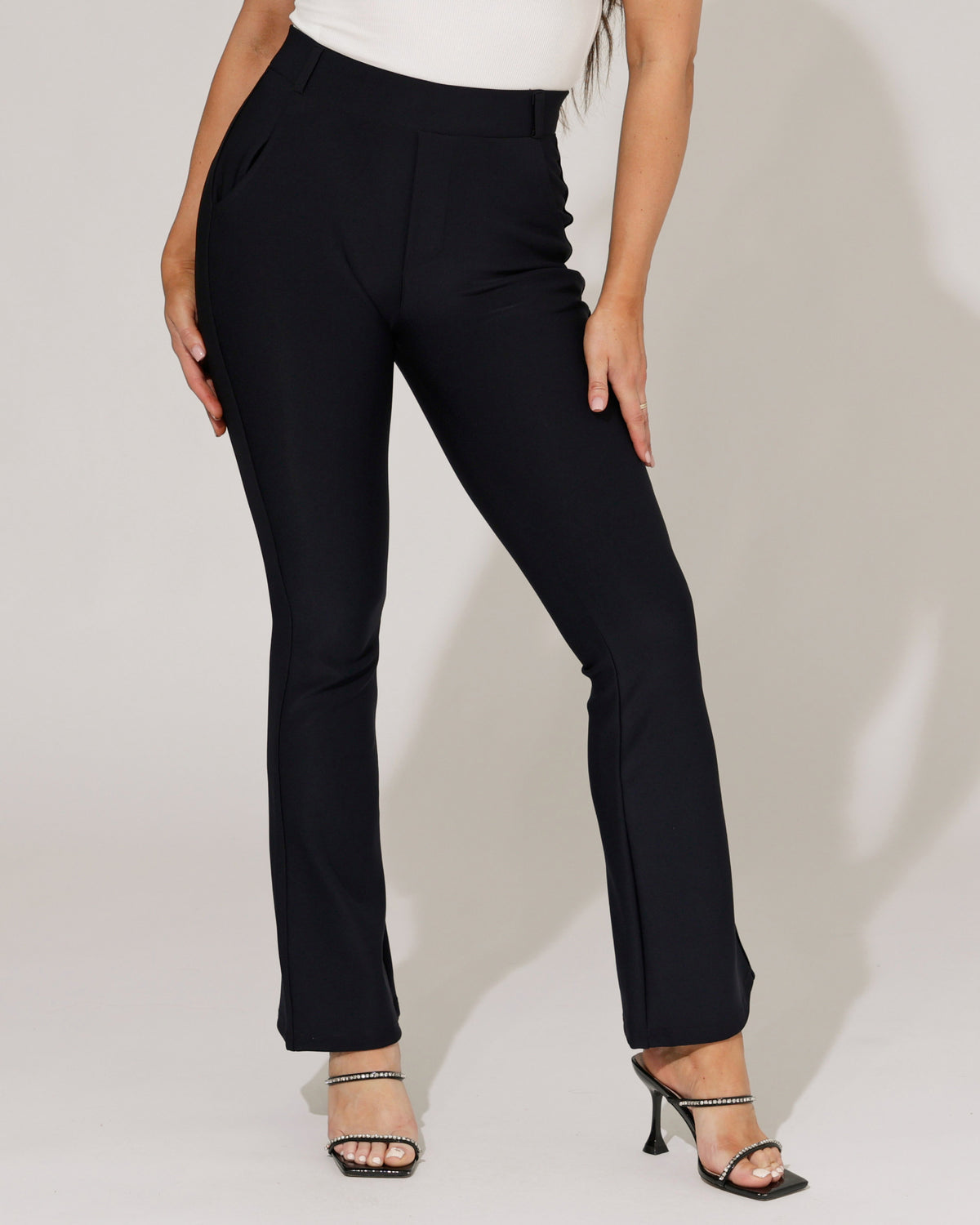 Flared broek Nora in donkerblauw