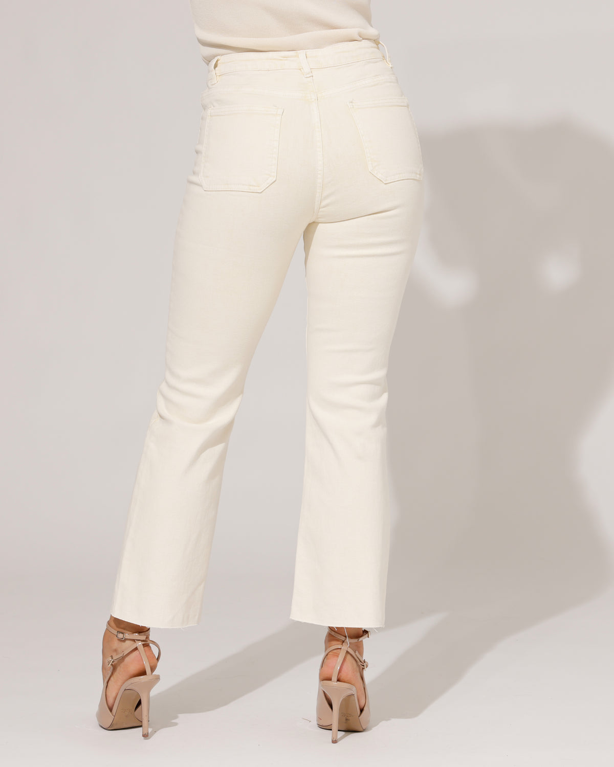 Folyrose Wide leg jeans Mimi-YW in geel, extra aanzicht 3