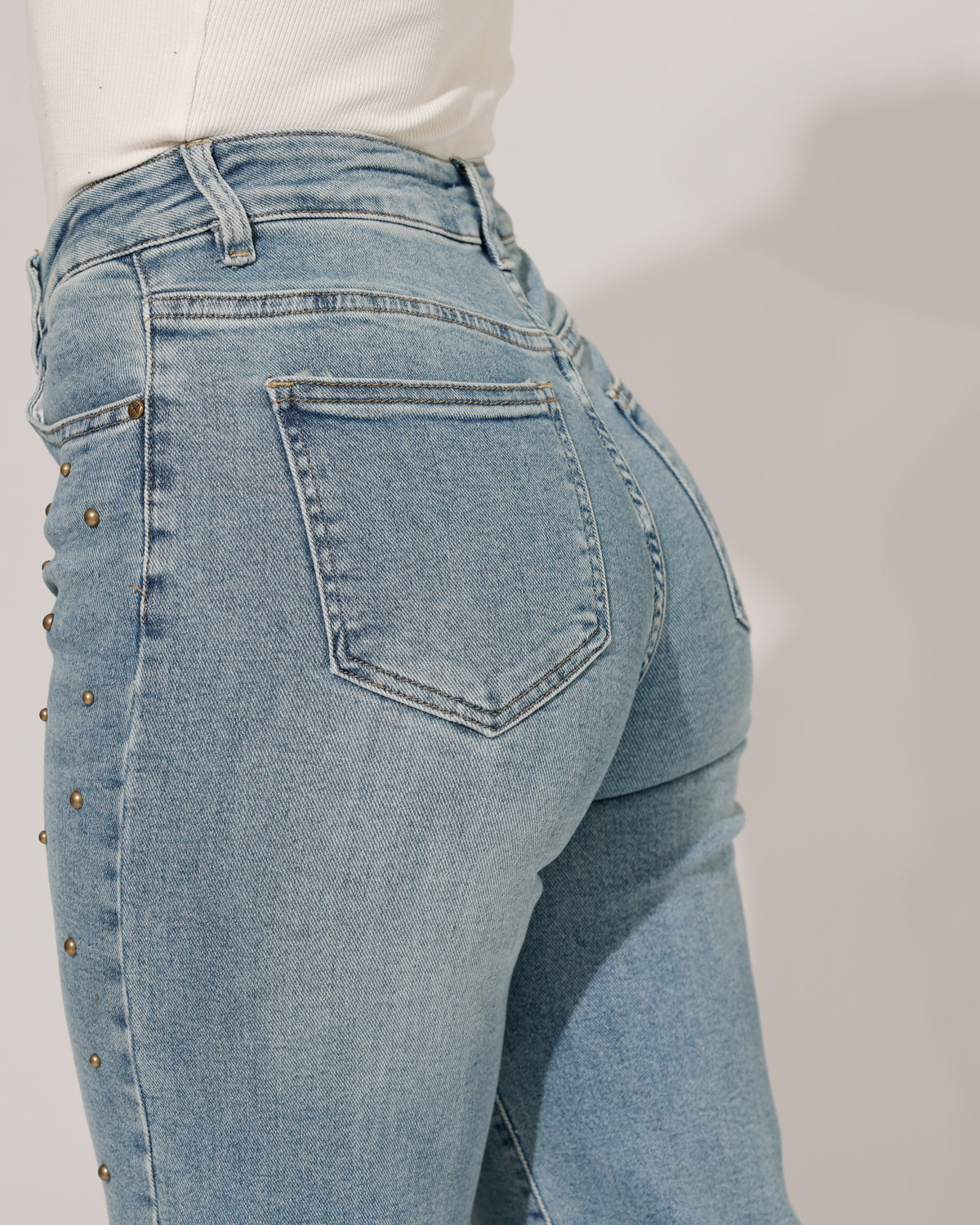 Folyrose Wide leg jeans Nola-V3 in blauw, extra aanzicht 4