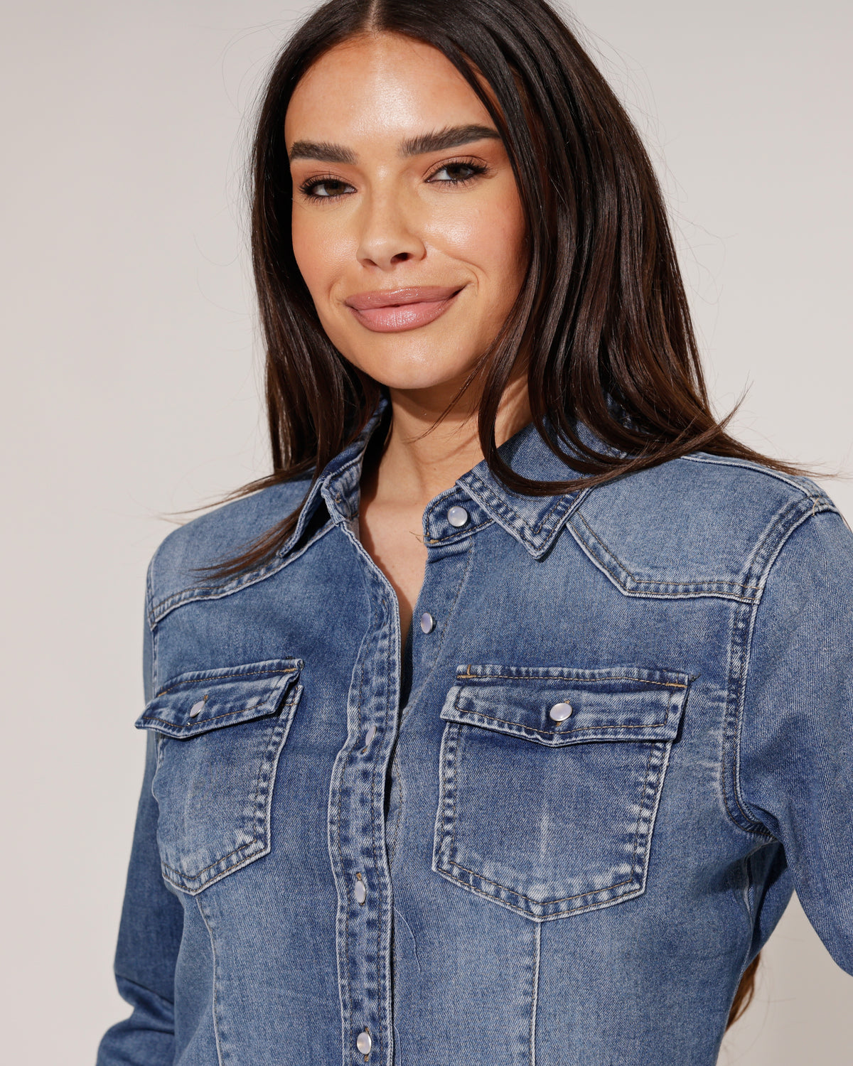 Goodies Spijkerblouse Nadie in blauw, extra aanzicht 3