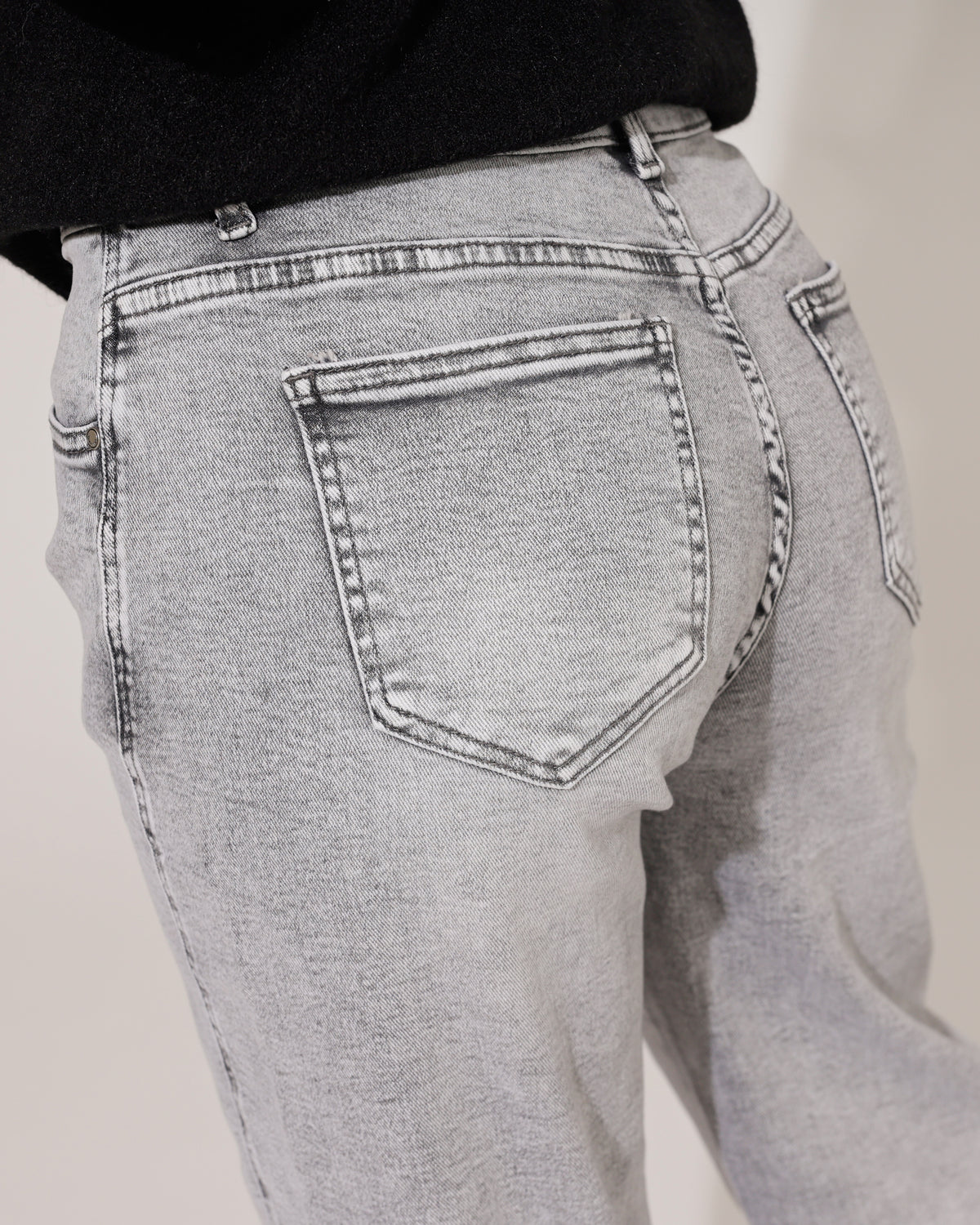 Hello Miss Barrel jeans Lieq-5 in grijs, extra aanzicht 5