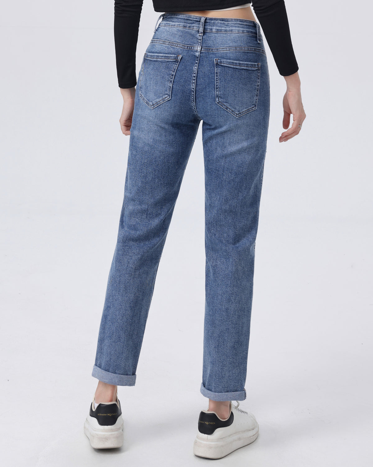 Hello Miss Mom jeans met strass Eveline-2 in blauw, extra aanzicht 2