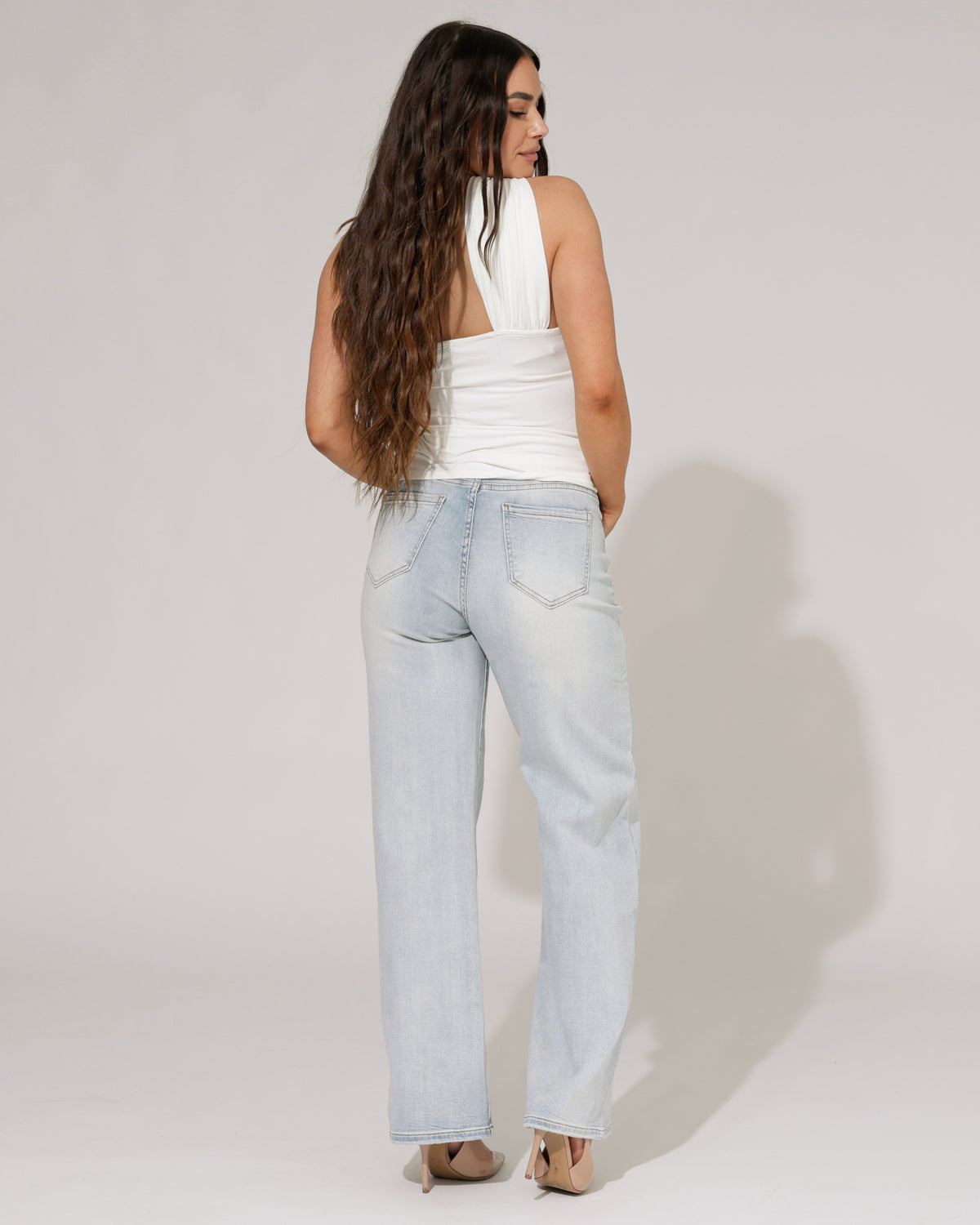 Hello Miss Wide leg jeans Juley-2 in lichtblauw, extra aanzicht 2